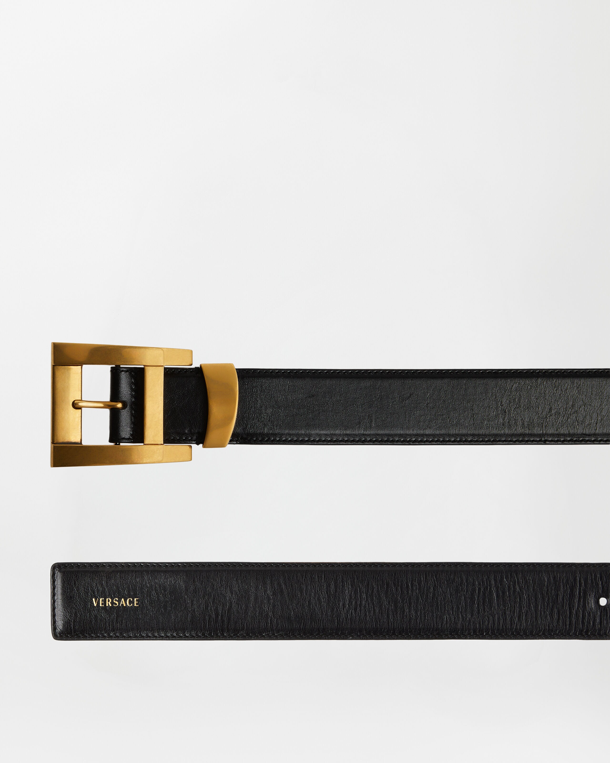 レザー ベルト 4 cm ブラック | VERSACE JP