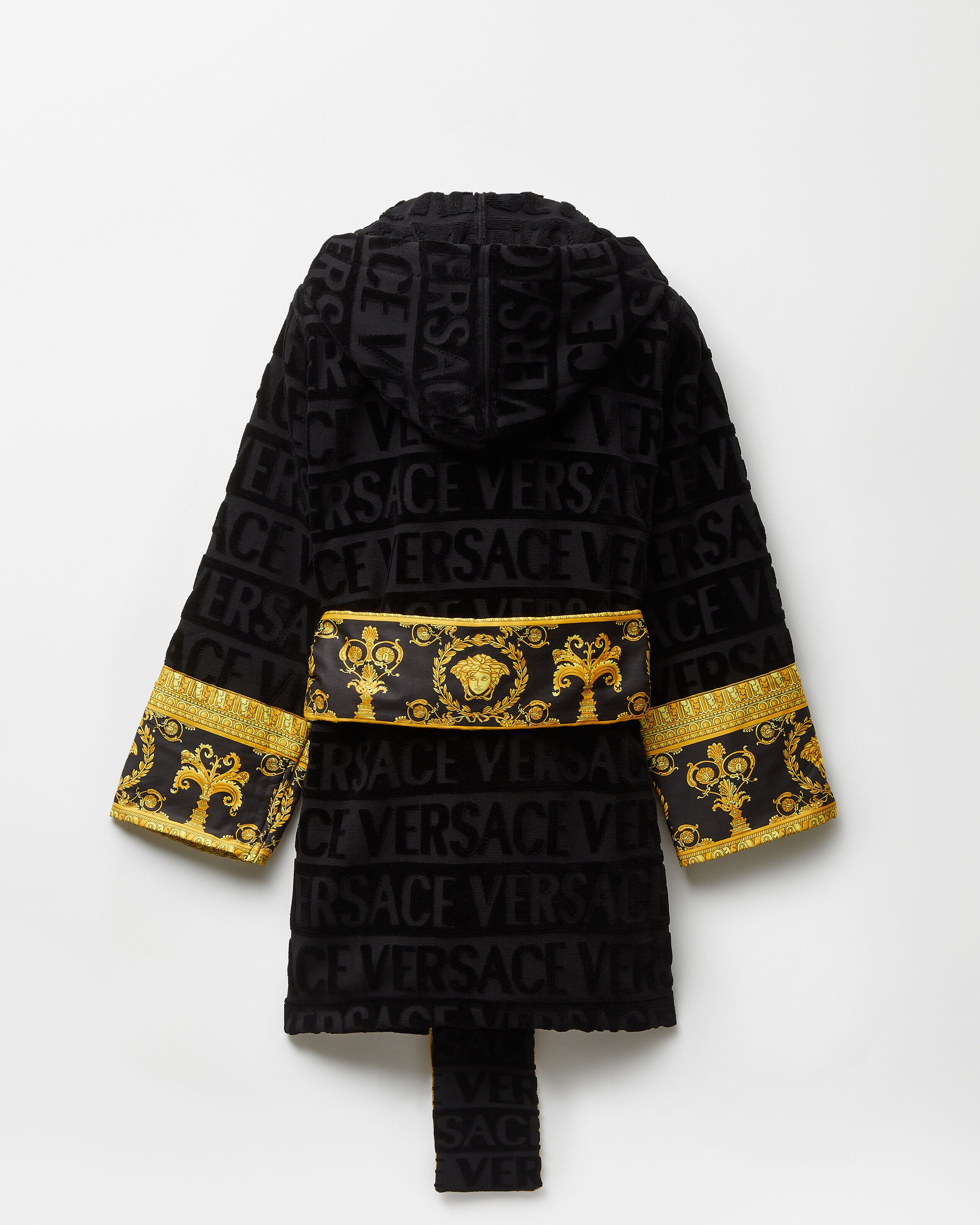 I ♡ バロック ショート バスローブ ブラック | VERSACE JP