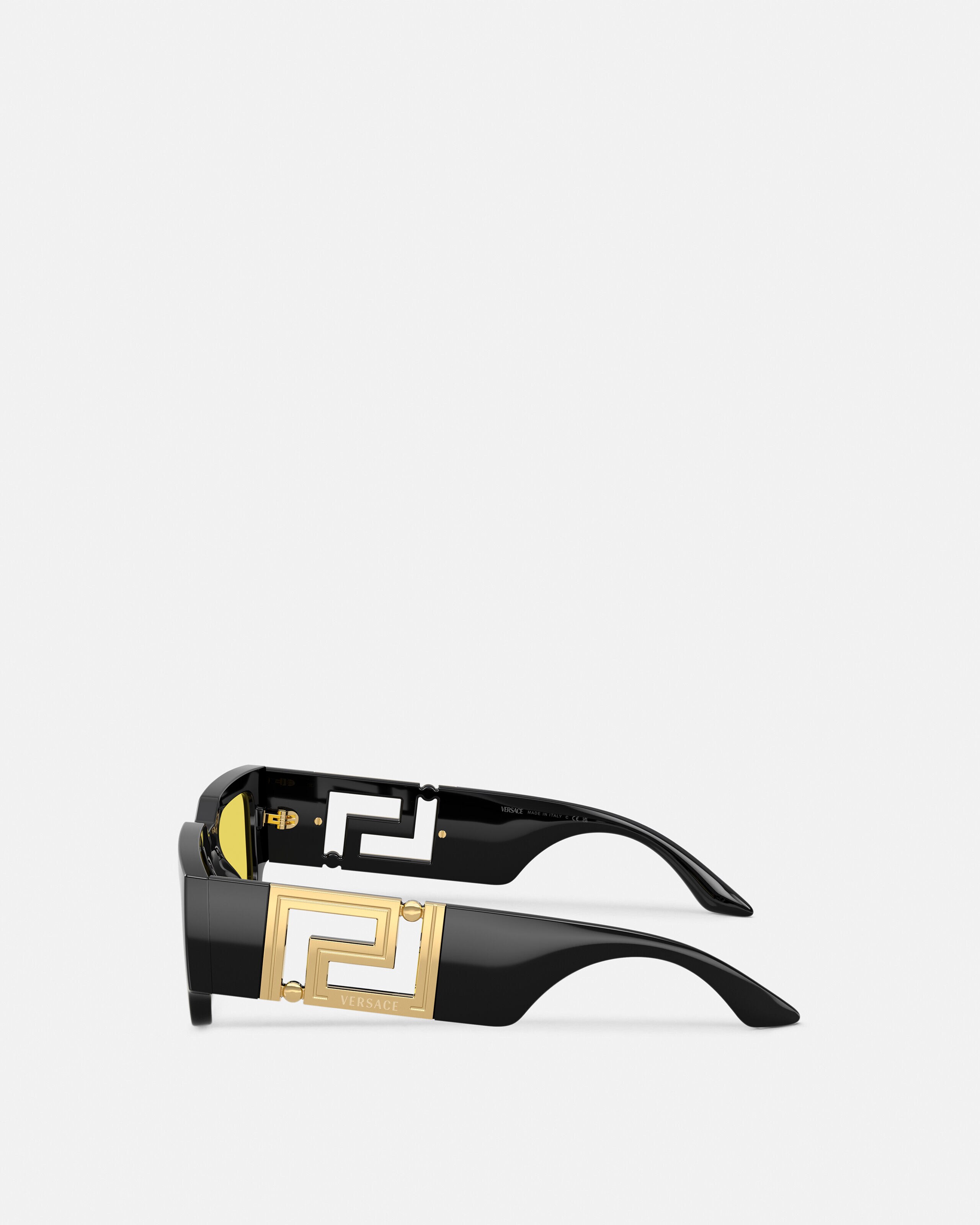 新品 サングラス ブラック ゴールドロゴ グレカ マキシ サングラス ブラック,ゴールド | VERSACE JP