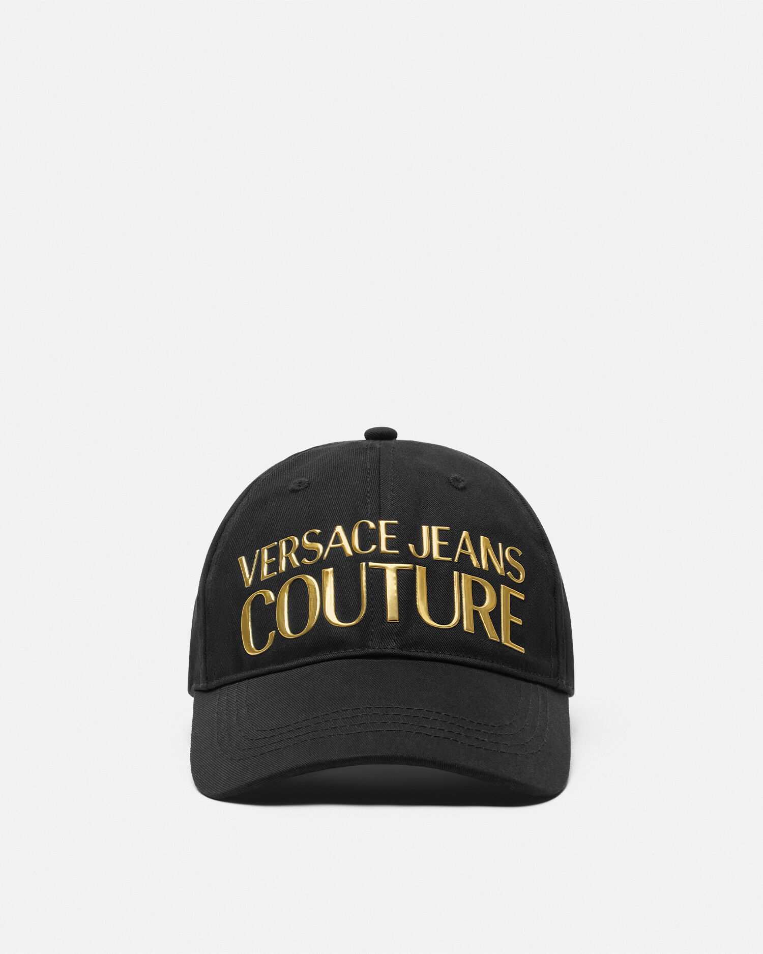 VERSACE ブラックキャップ ゴールドロゴ ロゴ ベースボール キャップ ブラック,ゴールド | VERSACE JP