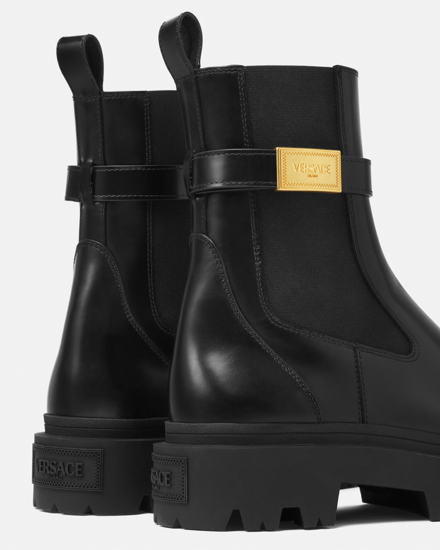アルバチェルシーブーツ35 mm ブラック,ゴールド | VERSACE JP