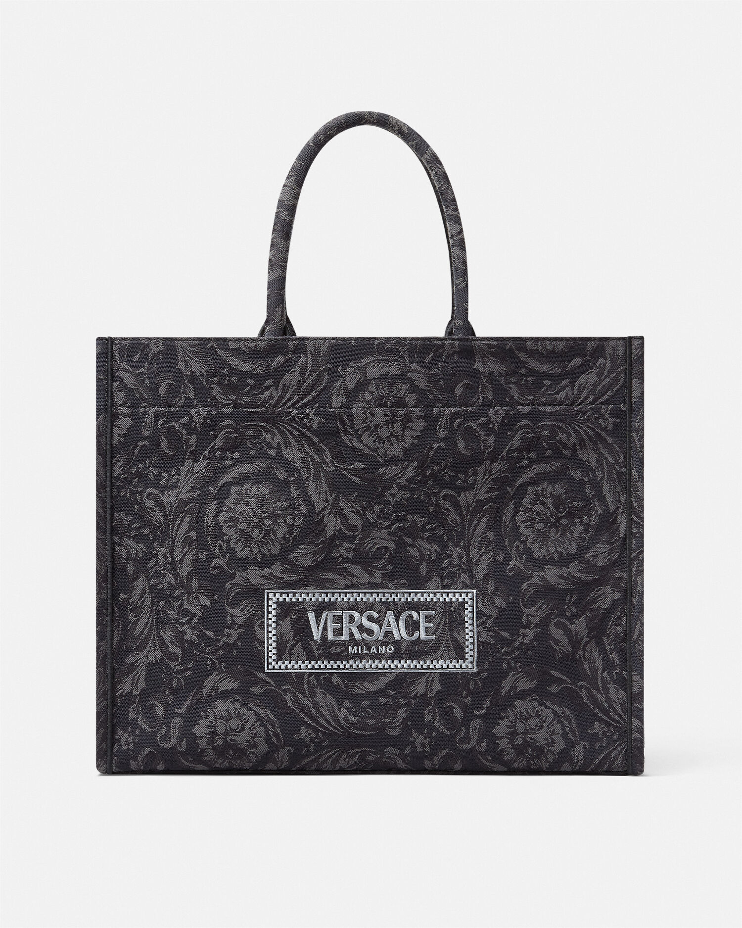 バロッコ アテナ スモール トートバッグ ブラック,ゴールド | VERSACE JP