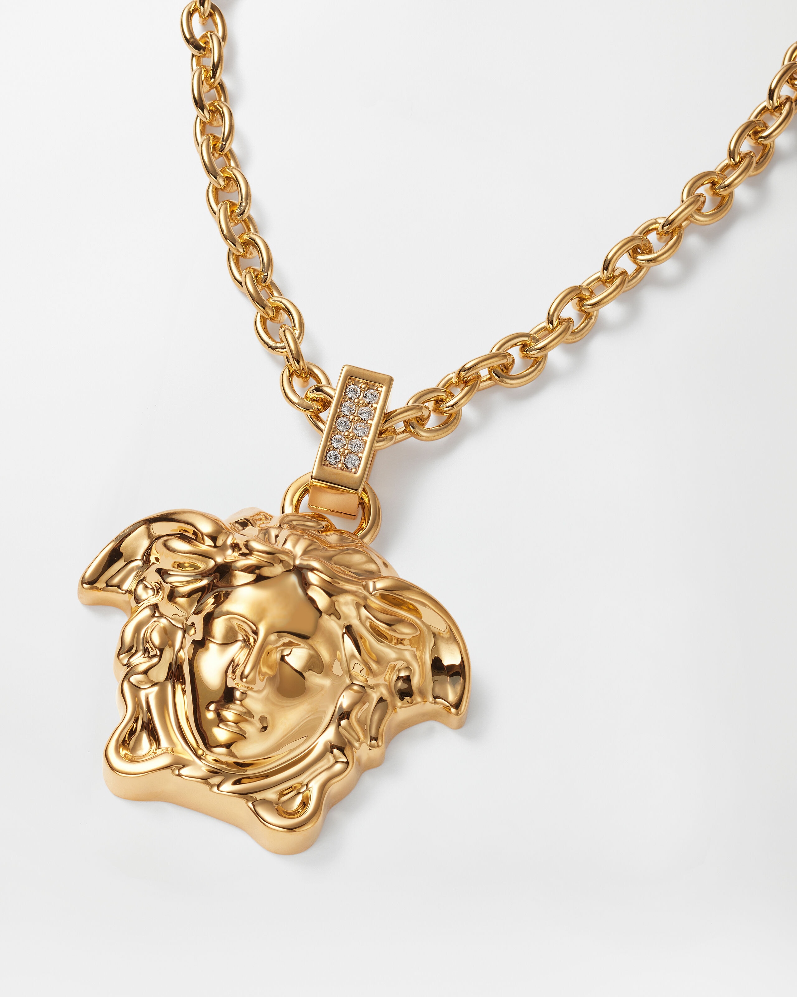 ラ メドゥーサ クリスタル ネックレス ゴールド | VERSACE JP