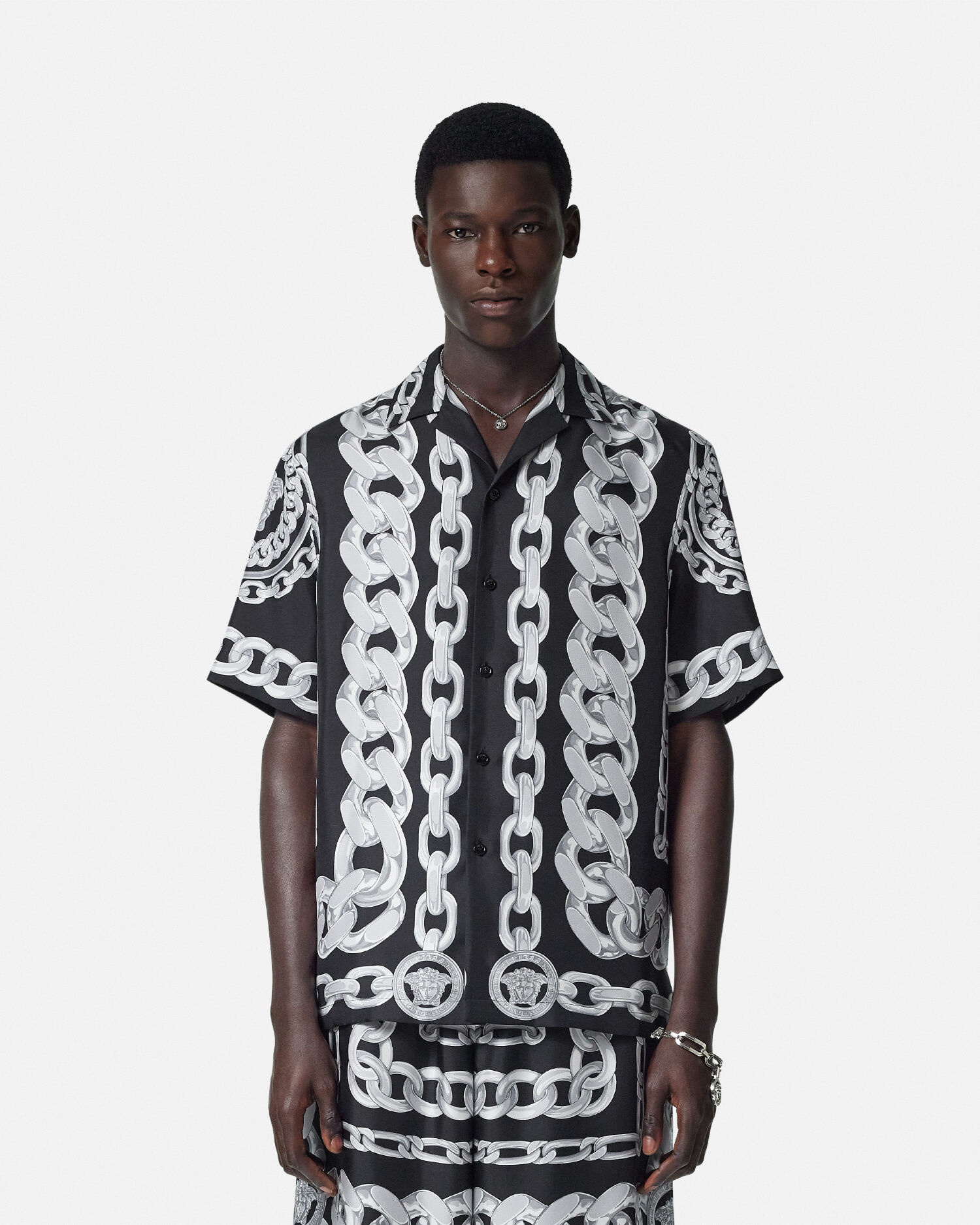 シルク シャツ メドゥーサ チェーン | VERSACE JP
