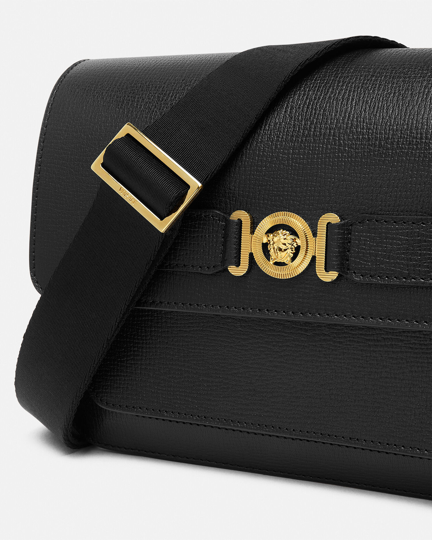 VERSACE メデューサ ビギーバロッコメッセンジャーバック メドゥーサ ビギー メッセンジャー バッグ ブラック,ゴールド