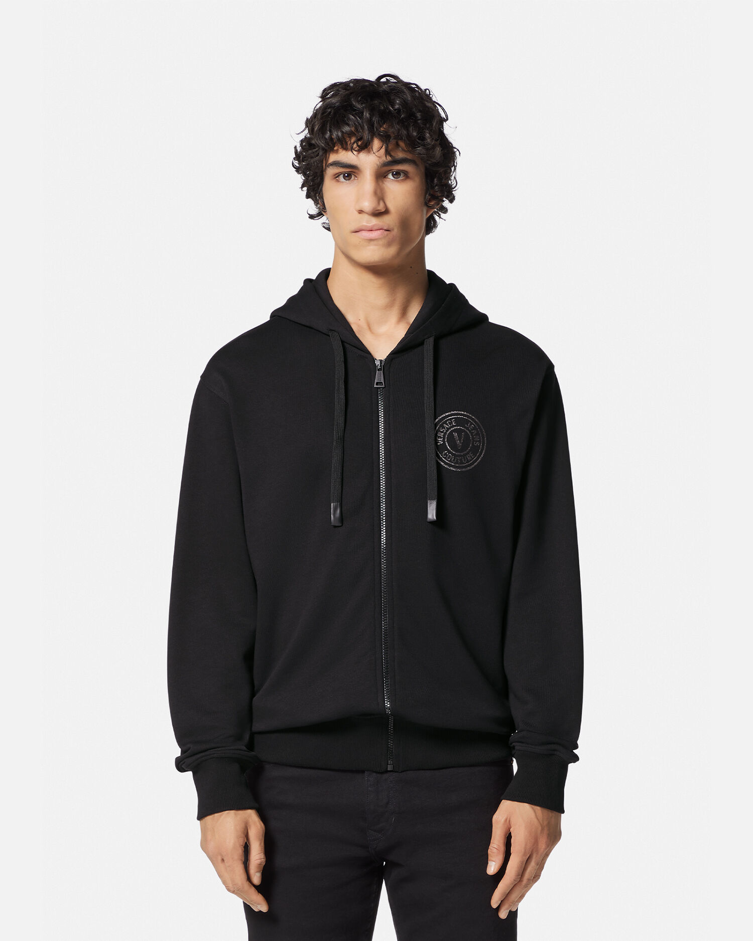 ☆VIP価格☆ VERSACE JEANS フーディ V-Emblem Zip Hoodie | VERSACE US