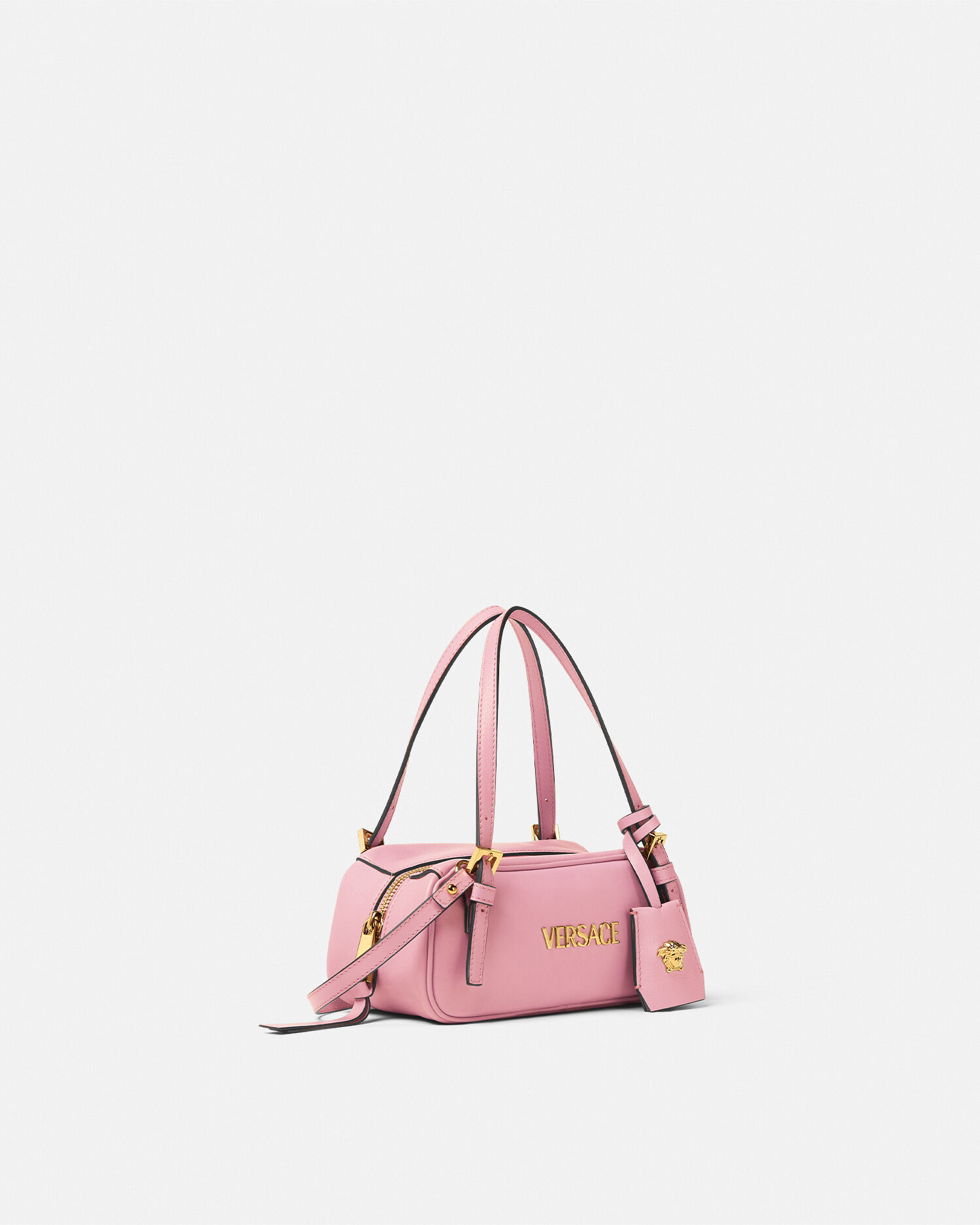 ヴェルサーチェ タグ ナッパ ボウリング ミニバッグ ピンク | VERSACE JP