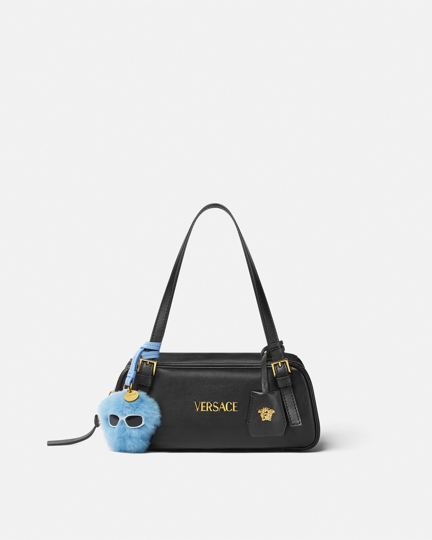 メドゥーサ ふわふわ キーチェーン チャーム ブルー | VERSACE JP