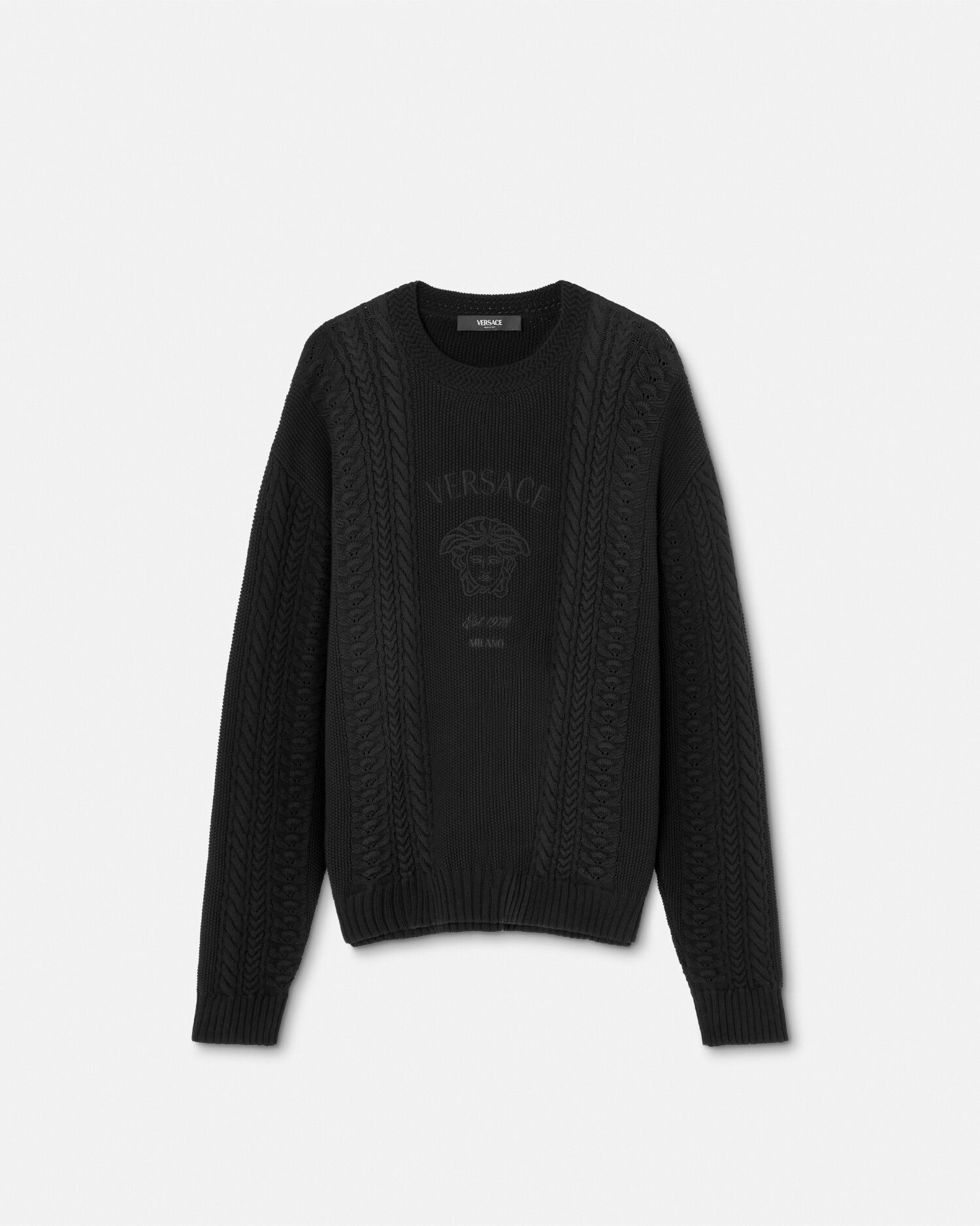 VERSACE ヴェルサーチェ メデューサロゴ ウールニット*ブラック (VERSACE/ニット・セーター) 112839245【BUYMA】