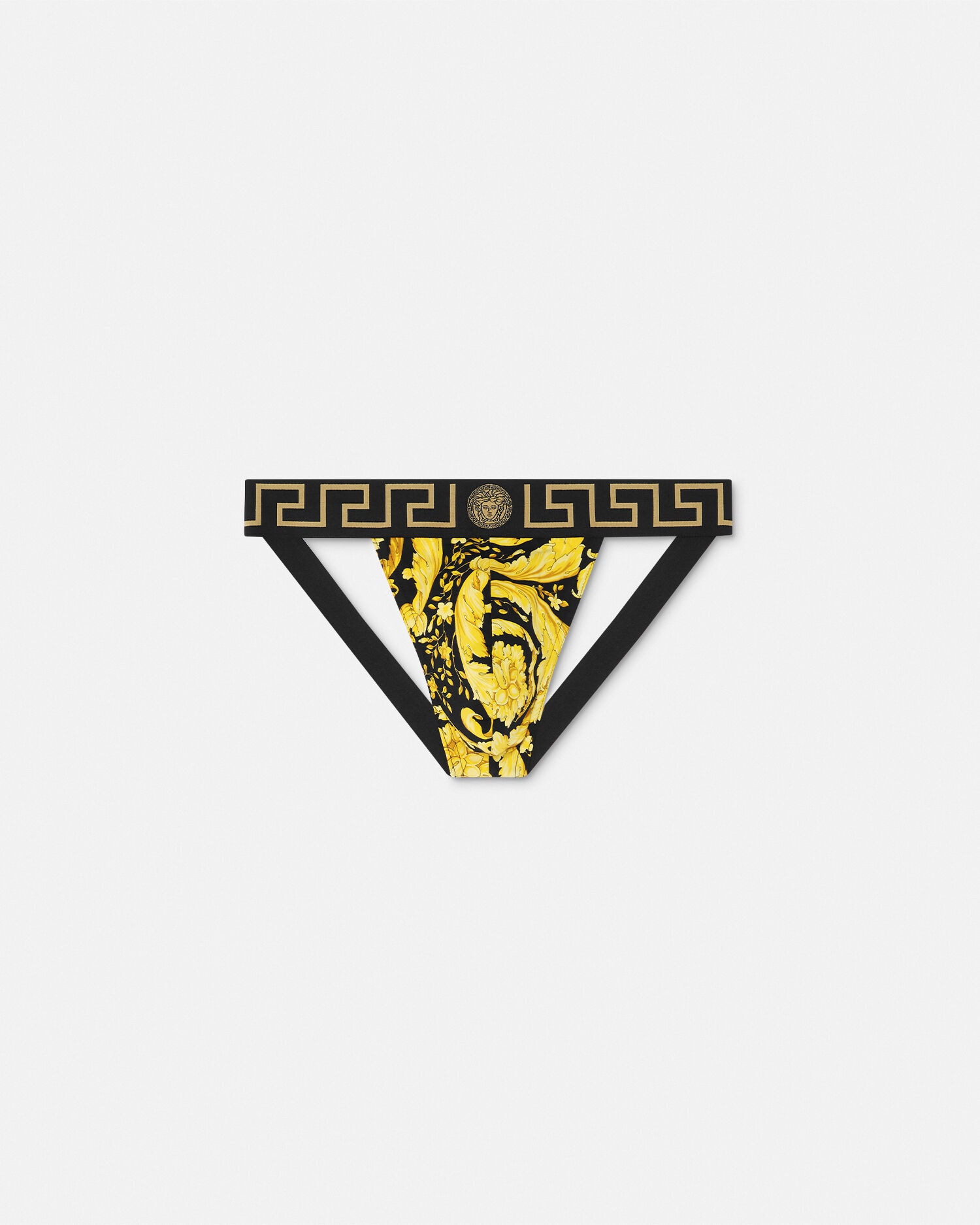 プリント コットンジャージー ジョックストラップ ブラック | VERSACE JP