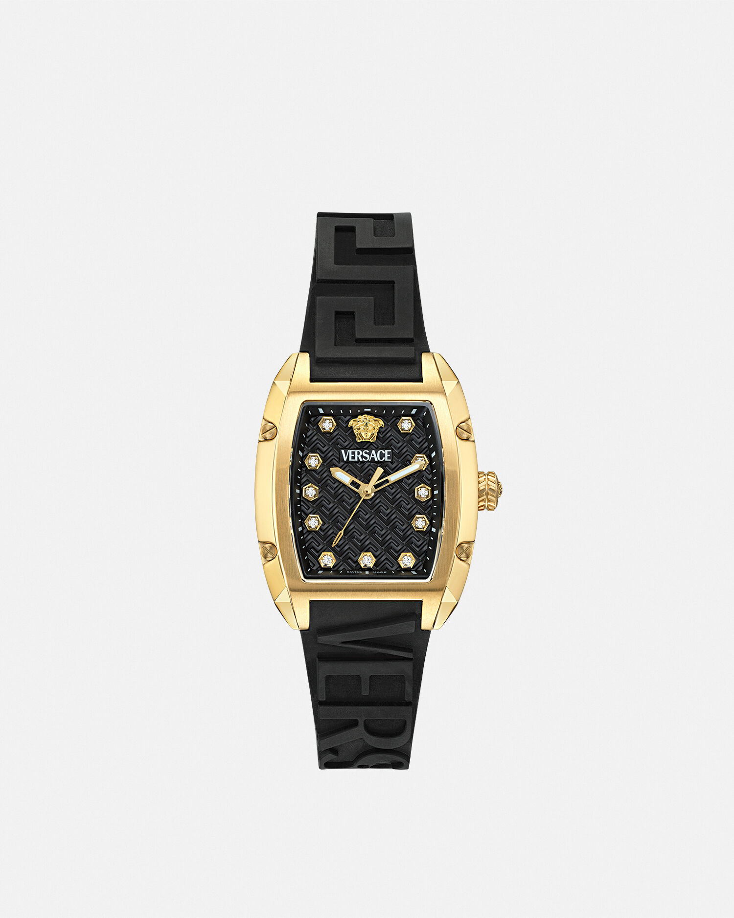 ヴェルサーチェ ドミナス レディ ウォッチ ブラック,ゴールド | VERSACE JP