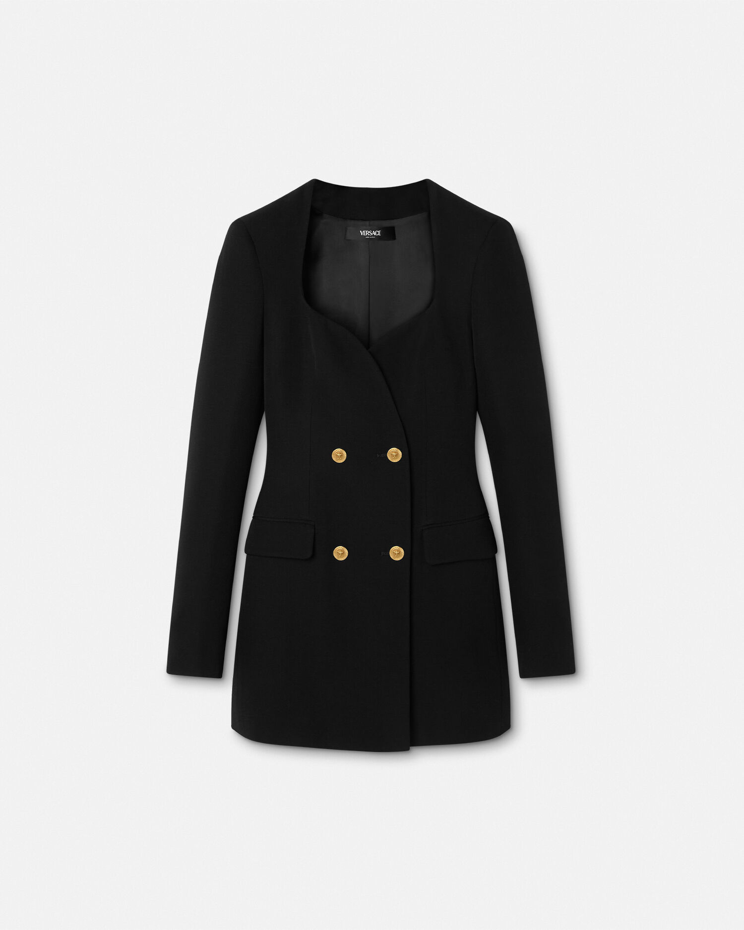 VERSACE ショートスリーブニットミディシャツドレス 90_E76HAO953-