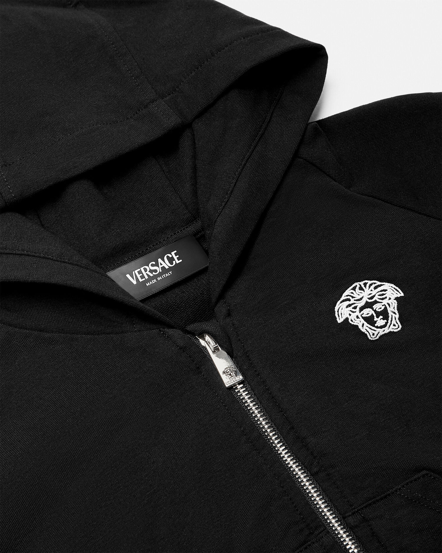グレカ ジッパー キッズ フーディ ブラック | VERSACE JP