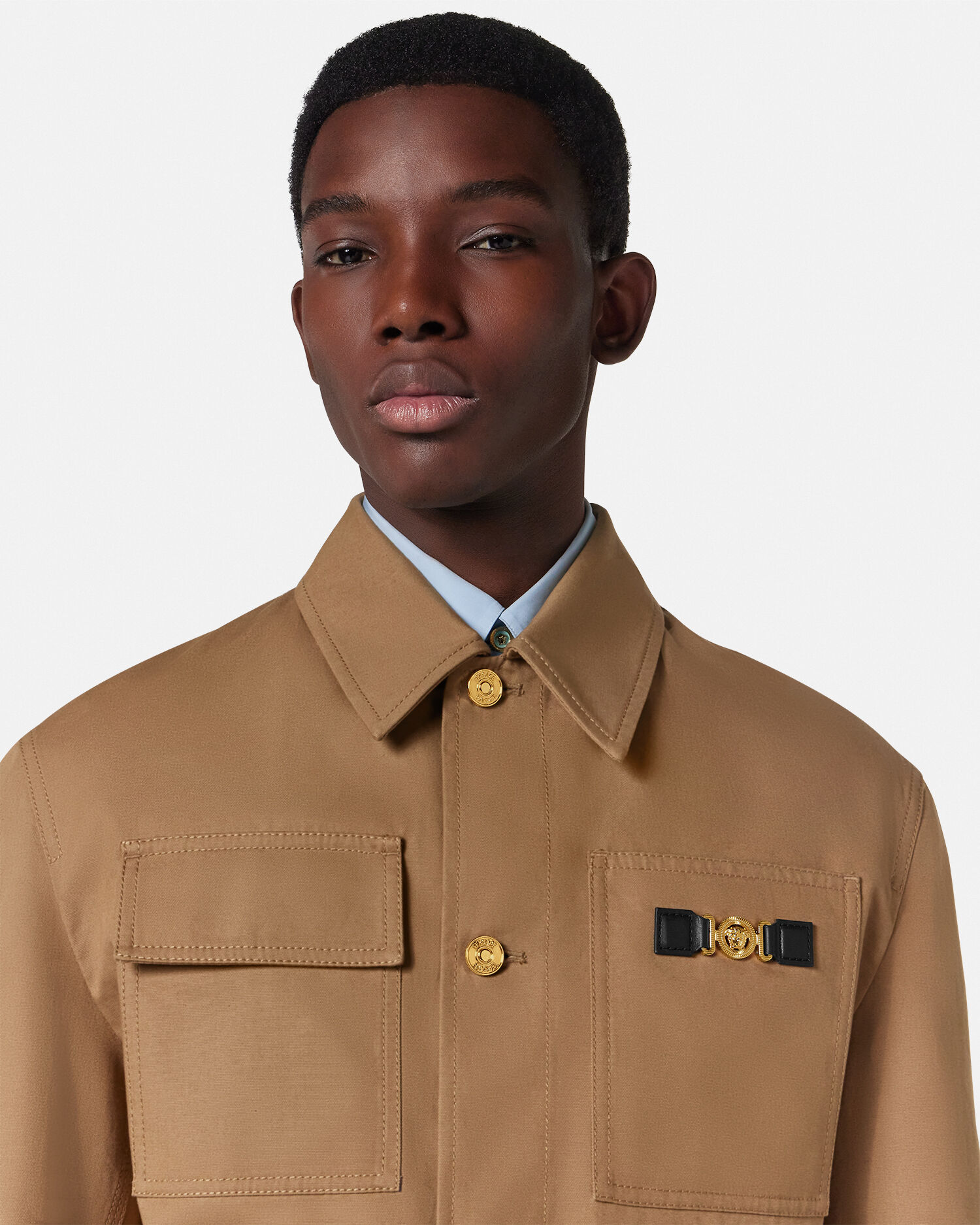 キャンバス カーペンター ジャケット ブラウン | VERSACE JP