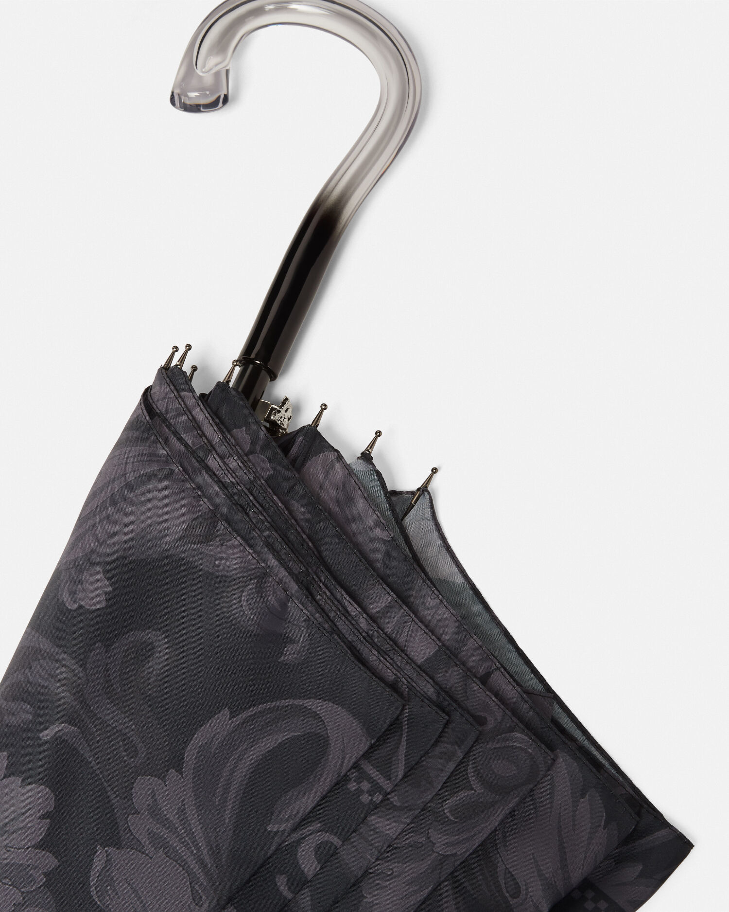 versace ヴェルサーチ　ブラックゴールド　　折りたたみ傘　バロッコ versace ヴェルサーチ ブラックゴールド馬柄 長傘 Horse Motif