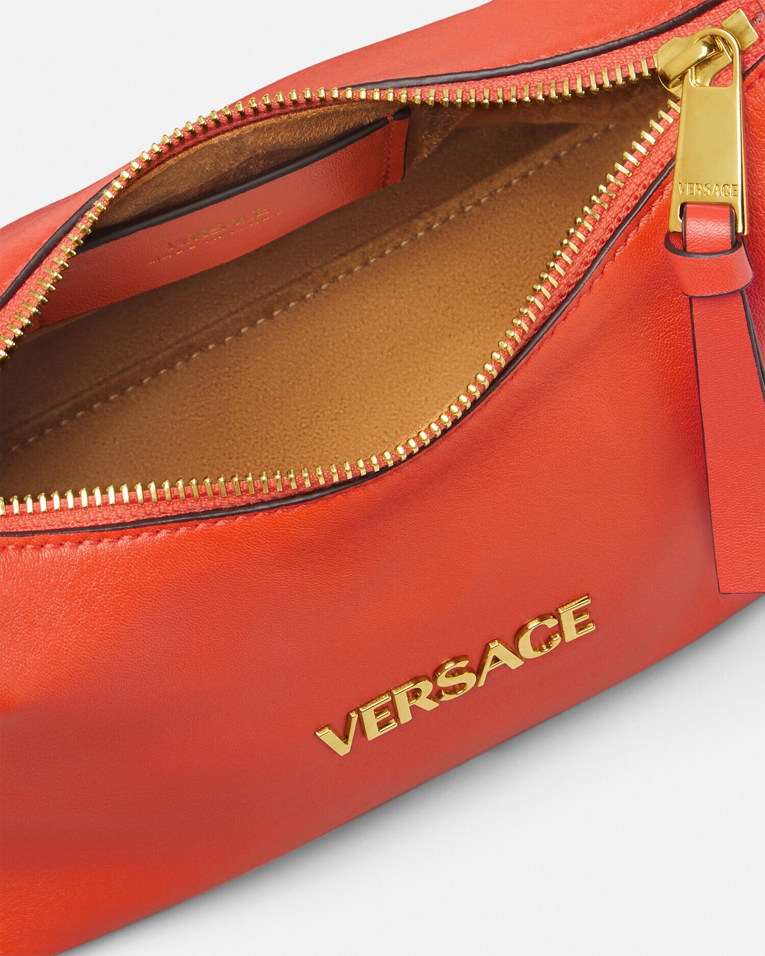 Versace ヴェルサーチェ　ショルダーバッグ　オレンジ VERSACE - 美品 ヴェルサーチ メデューサ ショルダーバッグ