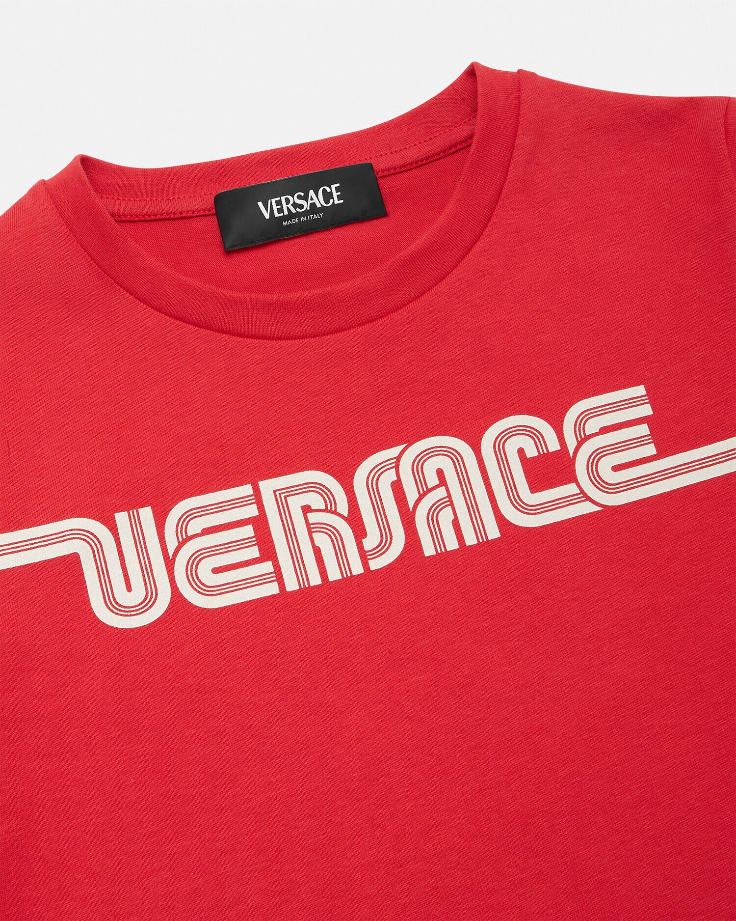 ヴェルサーチェ ボルカニコ キッズ Tシャツ レッド | VERSACE JP