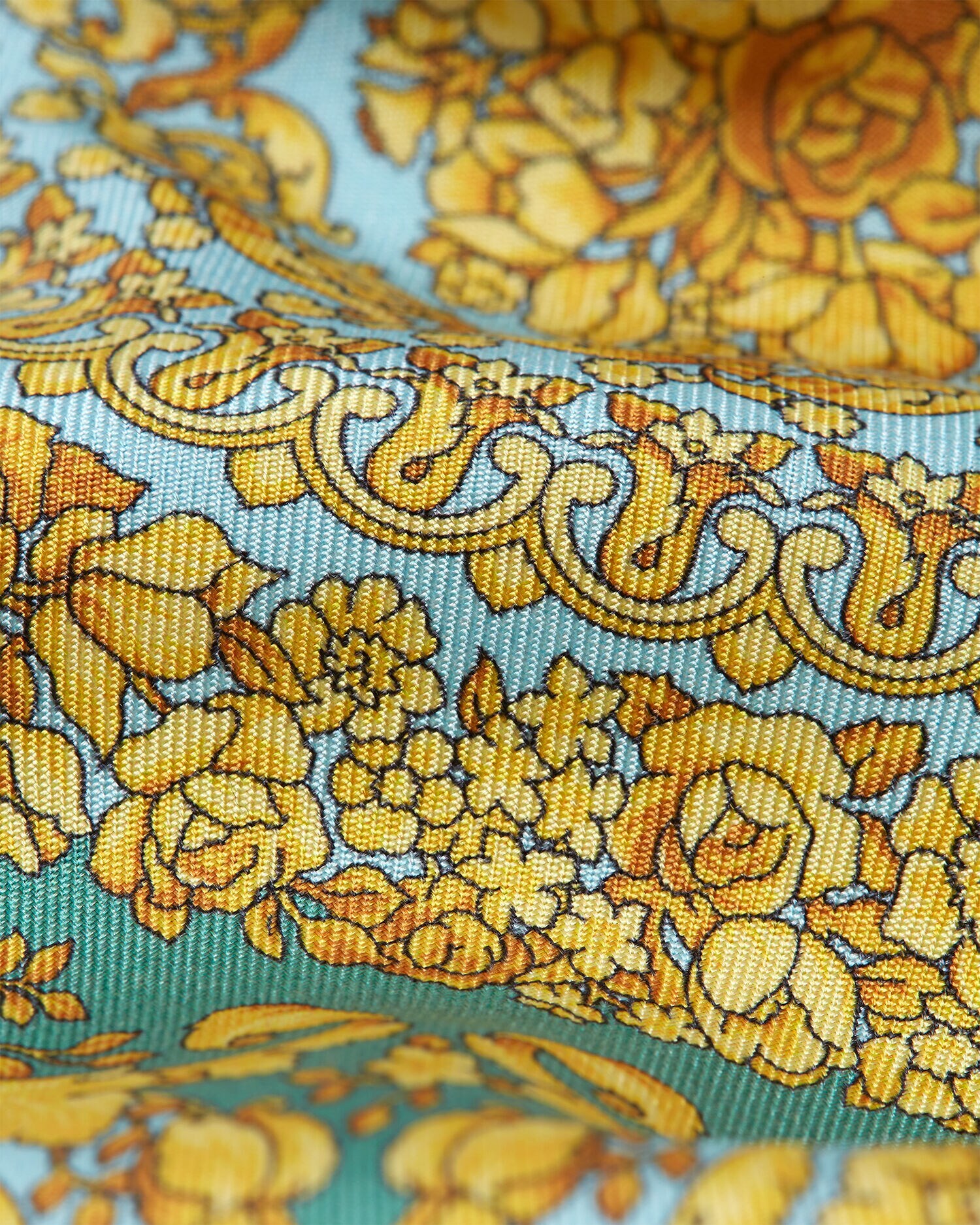 プリント シルク ツイル ネクタイ グリーン,ゴールド | VERSACE JP