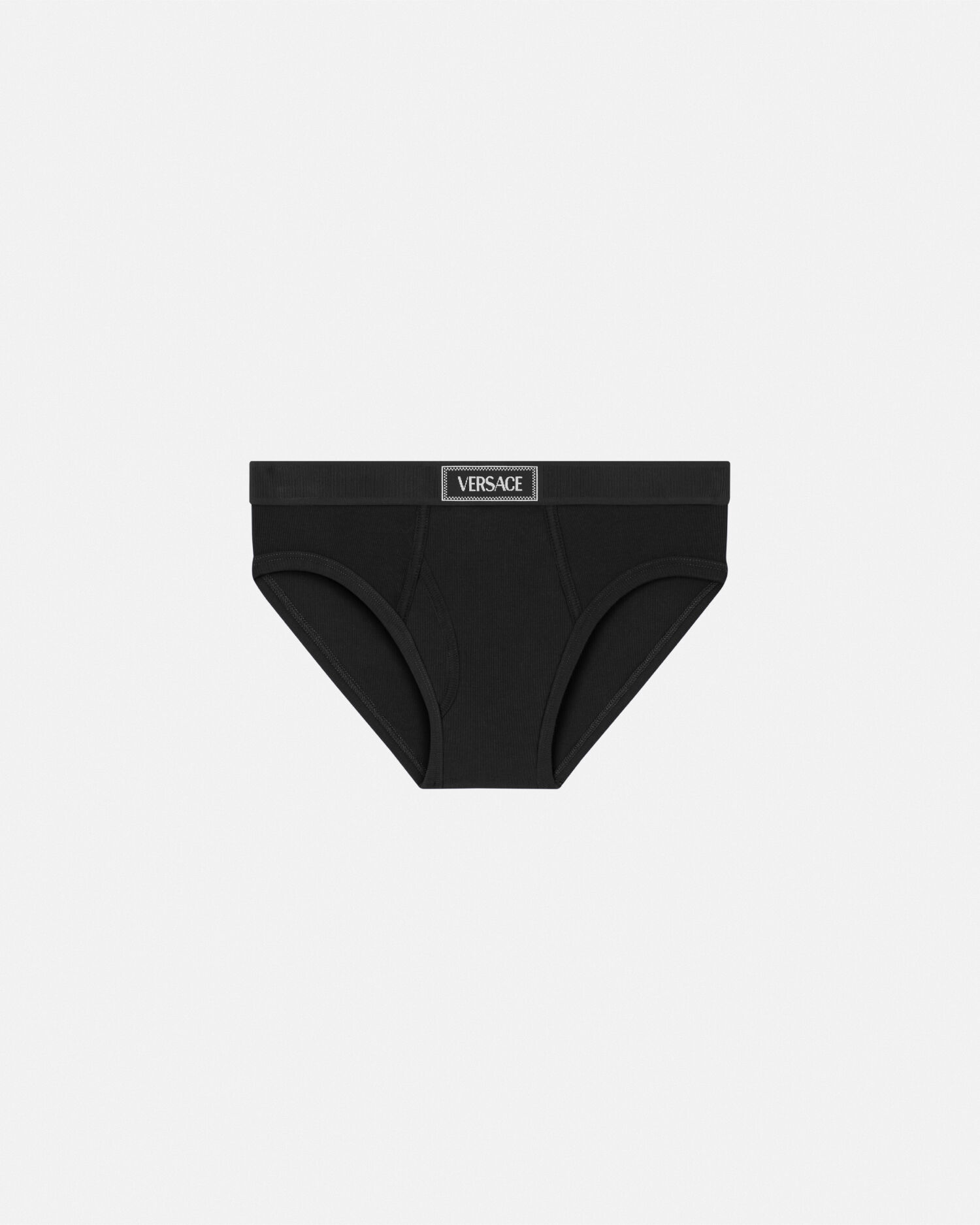 versace ブリーフ Cotton-Jersey Briefs Black | VERSACE US