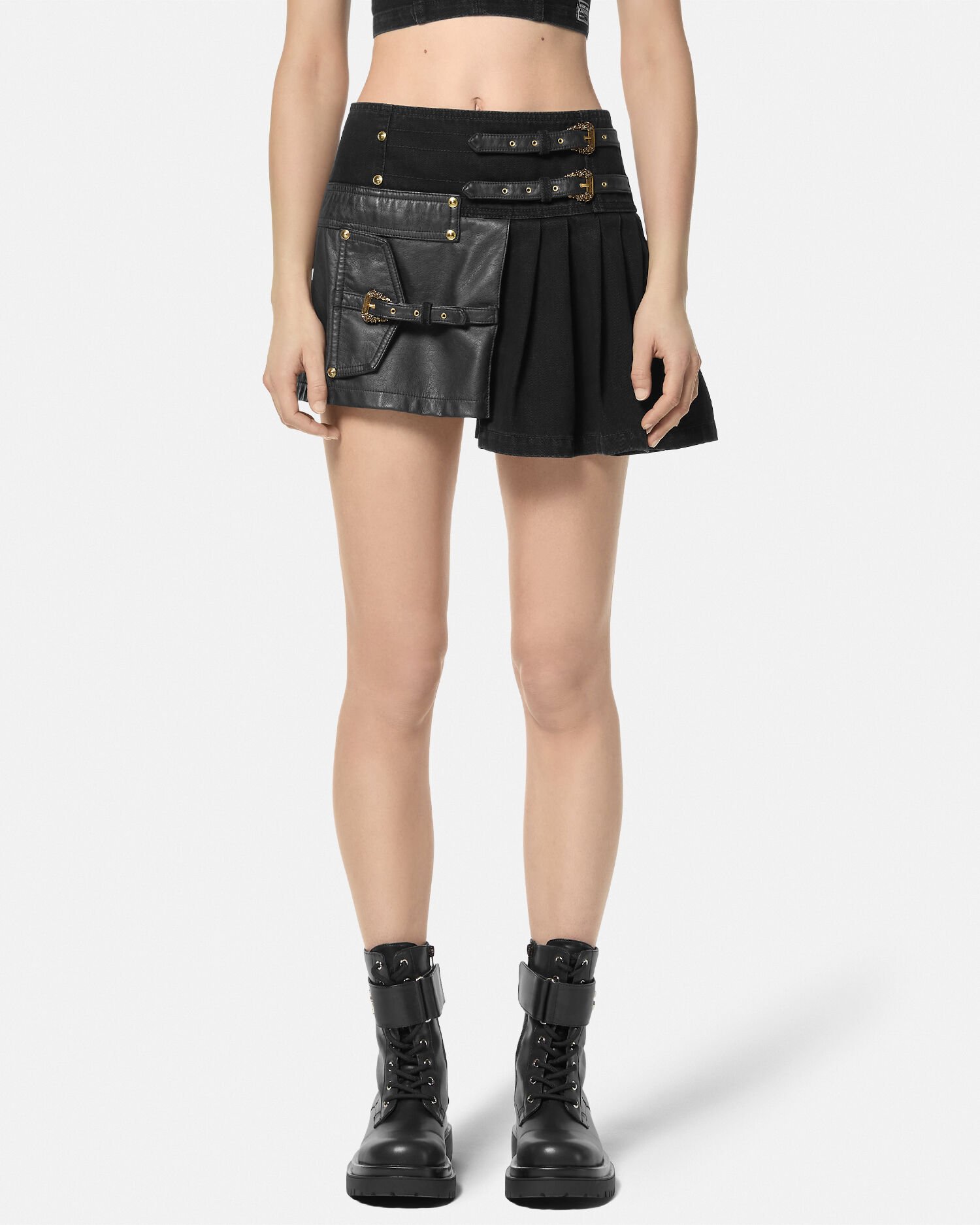バロック バックル プリーツ ミニ スカート | VERSACE JP