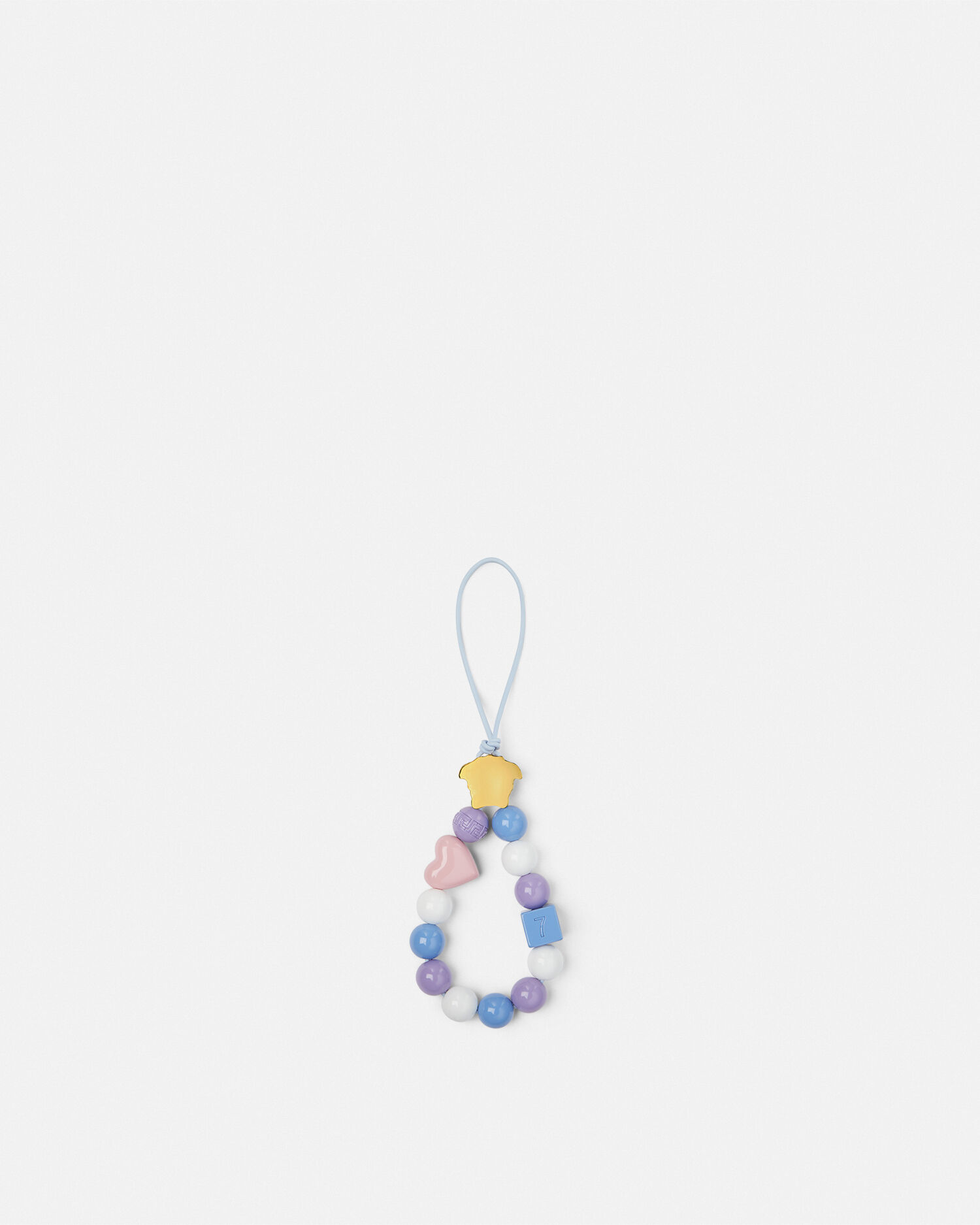 VERSACE ブルー メドゥーサ フラッフィー チャーム キーホルダー Medusa Fluffy Charm Blue | VERSACE US