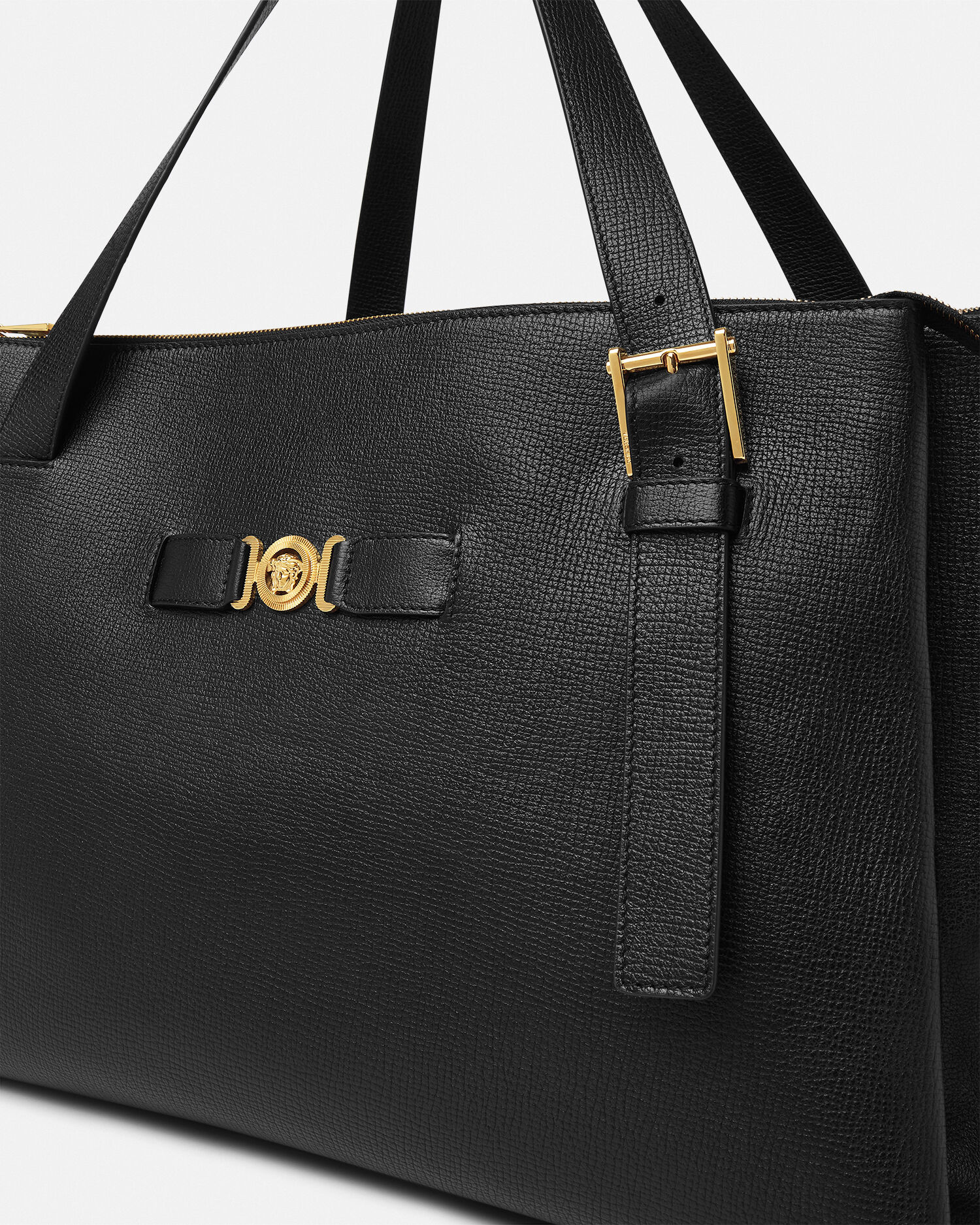 VERSACE ブラック トートバッグ ラ メドゥーサ スモール キャンバス トート バッグ ブラック