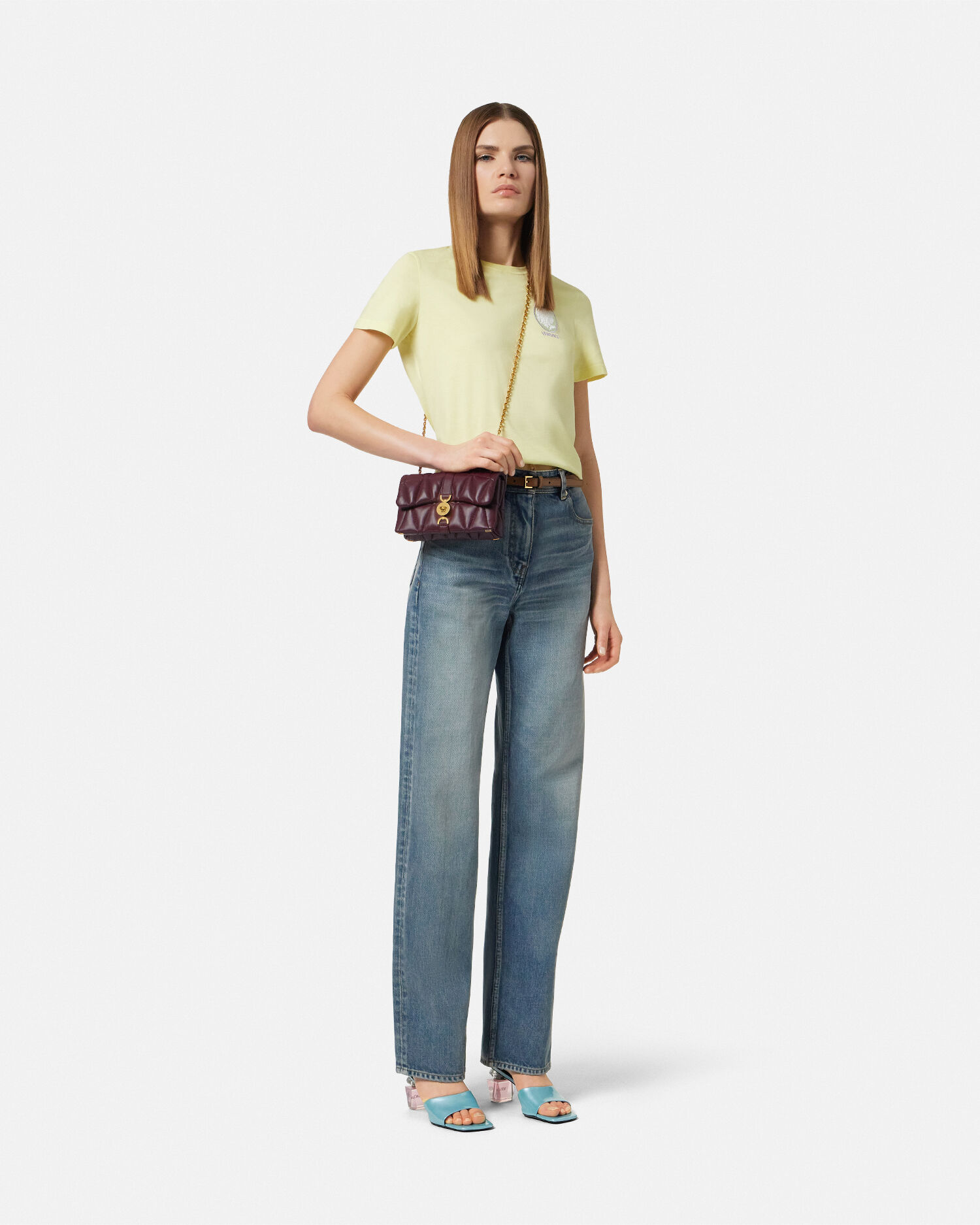 ◆VERSACE 最新作◆Kleio キルティング ミニ バッグ/3色◆ キルティング ミニ バッグ クレイオ バーガンディ | VERSACE JP
