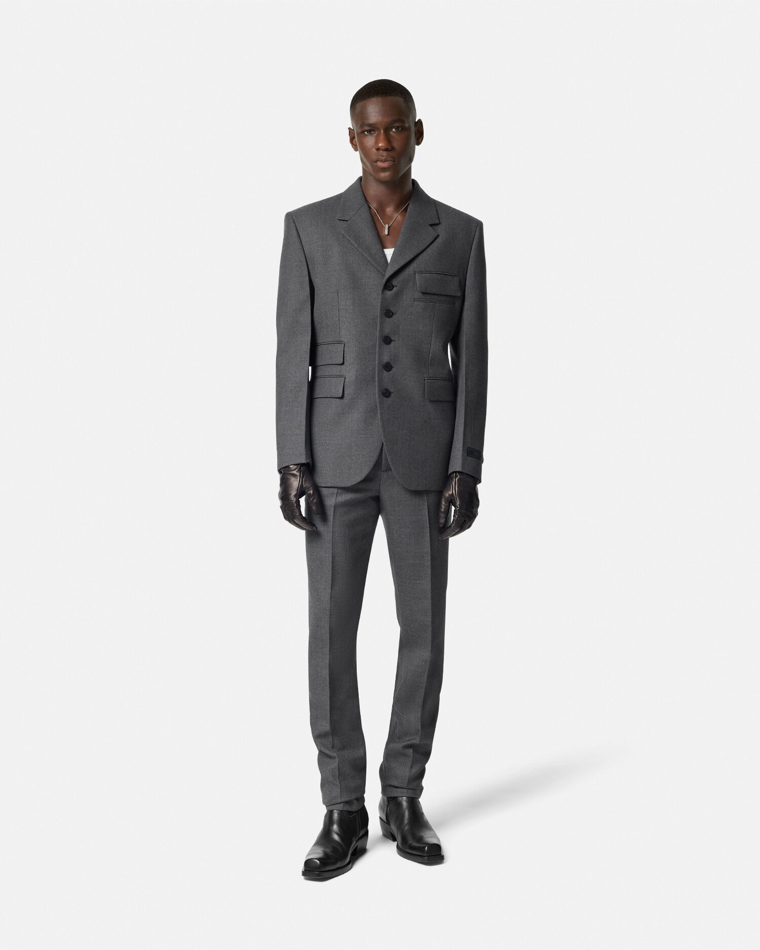 激安ショップ 食品 VERSACE セットアップスーツ メデューサ 50 ウール ブラック スーツ