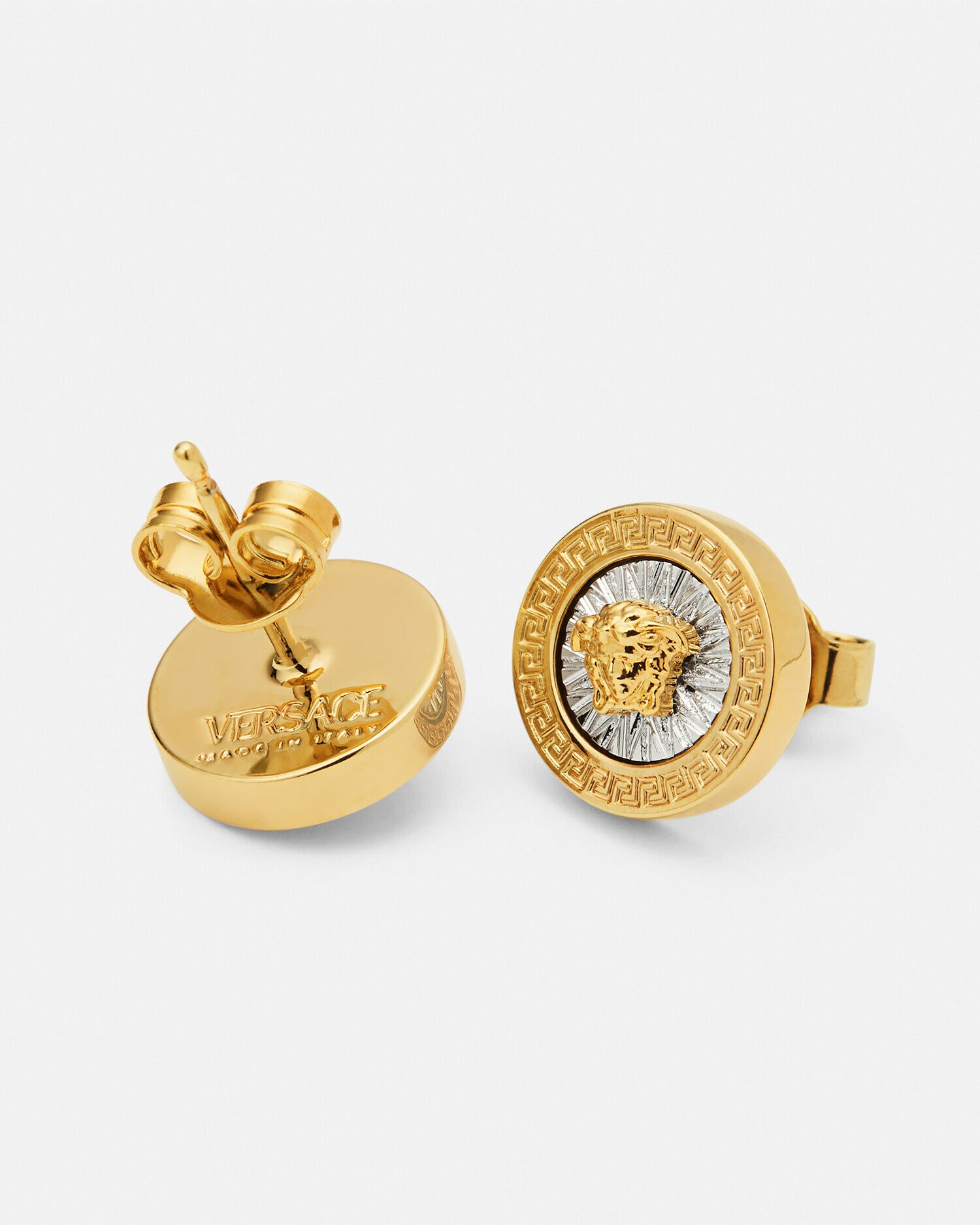 ヴェルサーチ　スタッド　ピアス クリスタル アイコン スタッド イヤリング | VERSACE JP