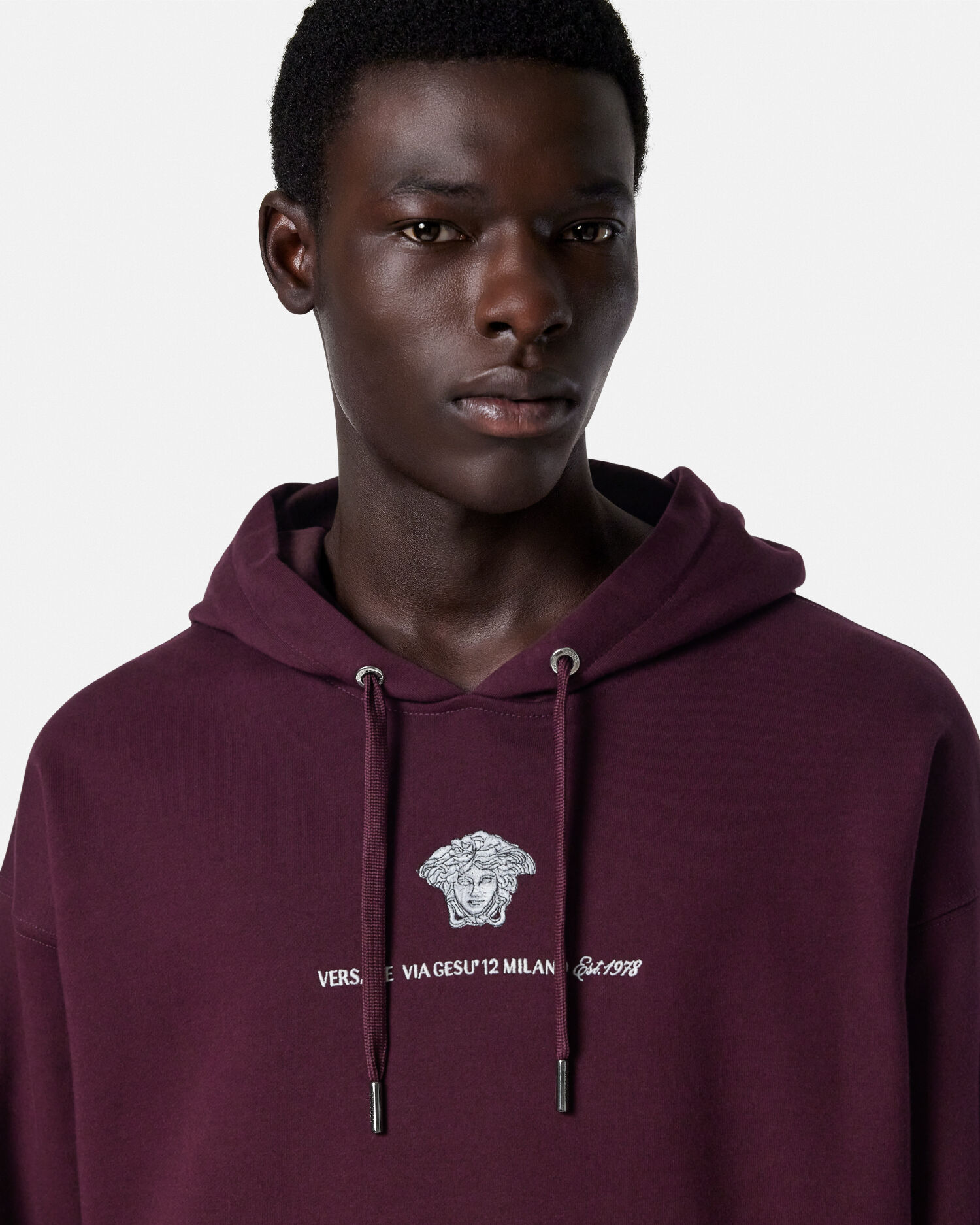 VERSACE ラ メドゥーサ フーディ フーディ メドゥーサ ミラノ バーガンディ | VERSACE JP
