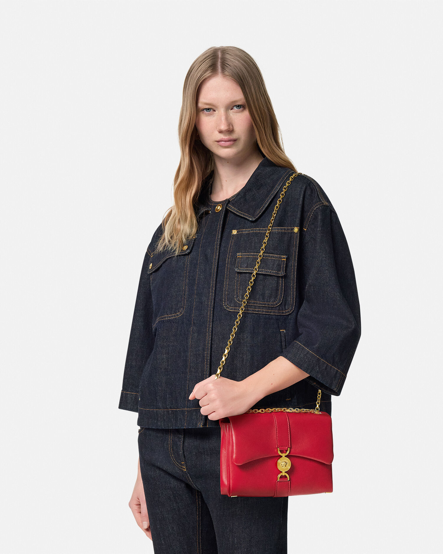 Kleio ショルダー バッグ レッド | VERSACE JP