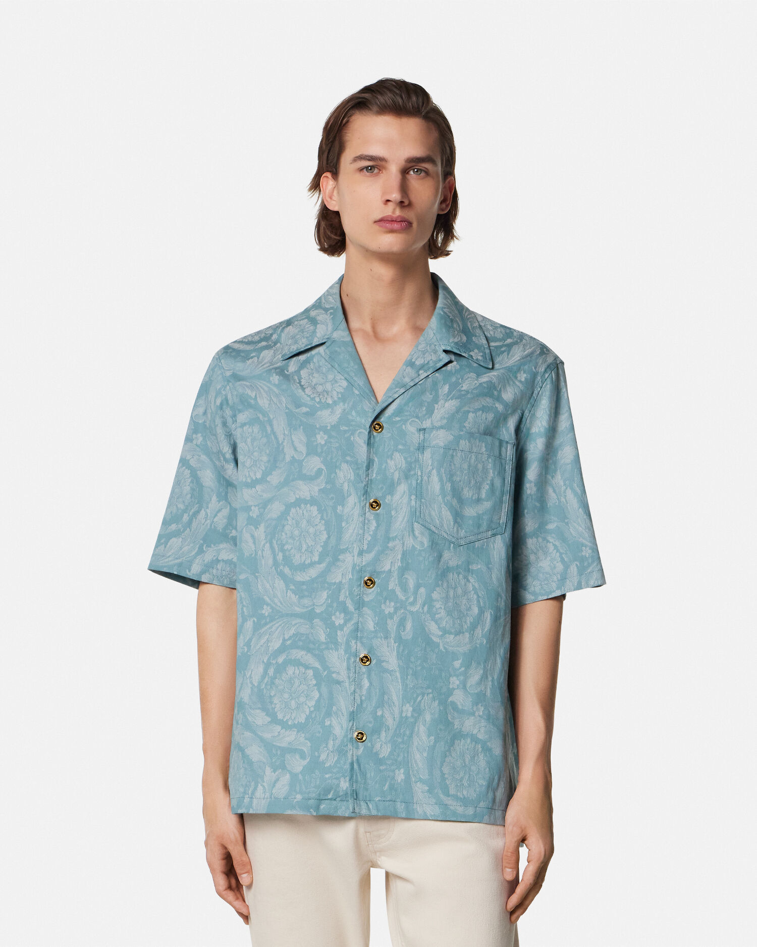 VERSACE ヴェルサーチェ新品 バロッコ デニムシャツ 48 VERSACE ヴェルサーチェ新品 バロッコ デニムシャツ 48 - メルカリ
