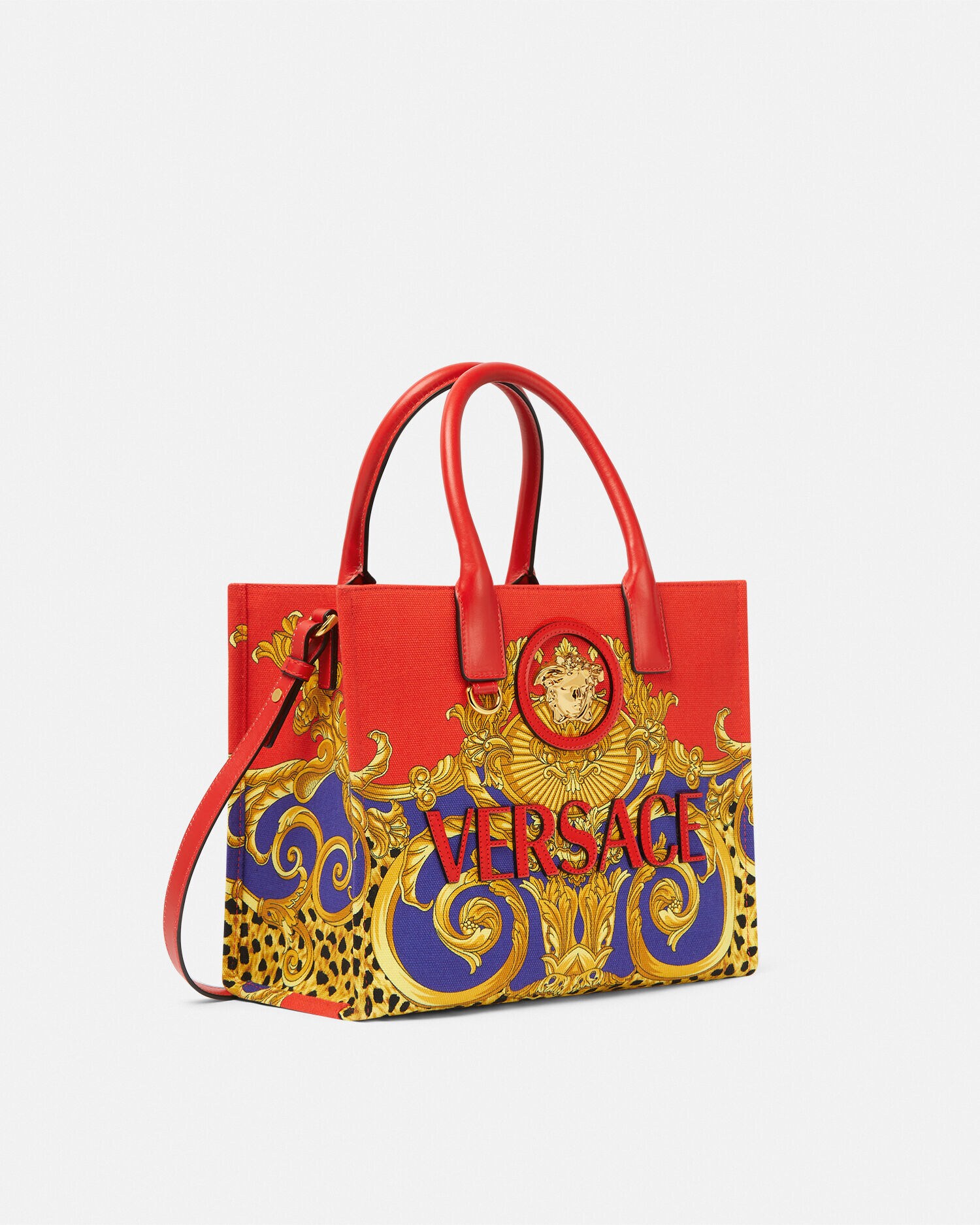 スモール トート バッグ チーター バロッコ ラ メドゥーサ レッド