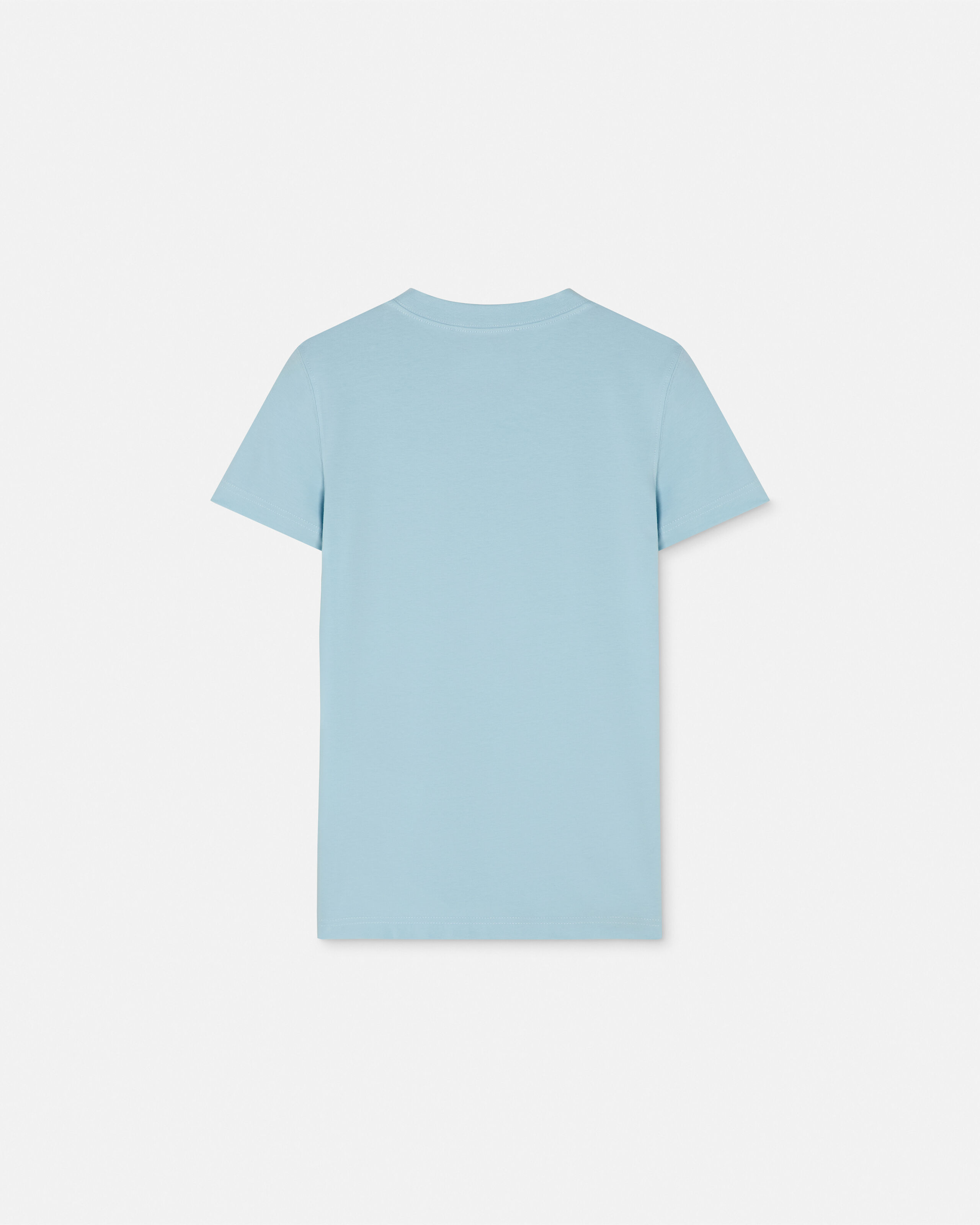 versace Tシャツ 水色 ライトブルー 半袖 確実正規品 コットンジャージー Tシャツ ブルー | VERSACE JP