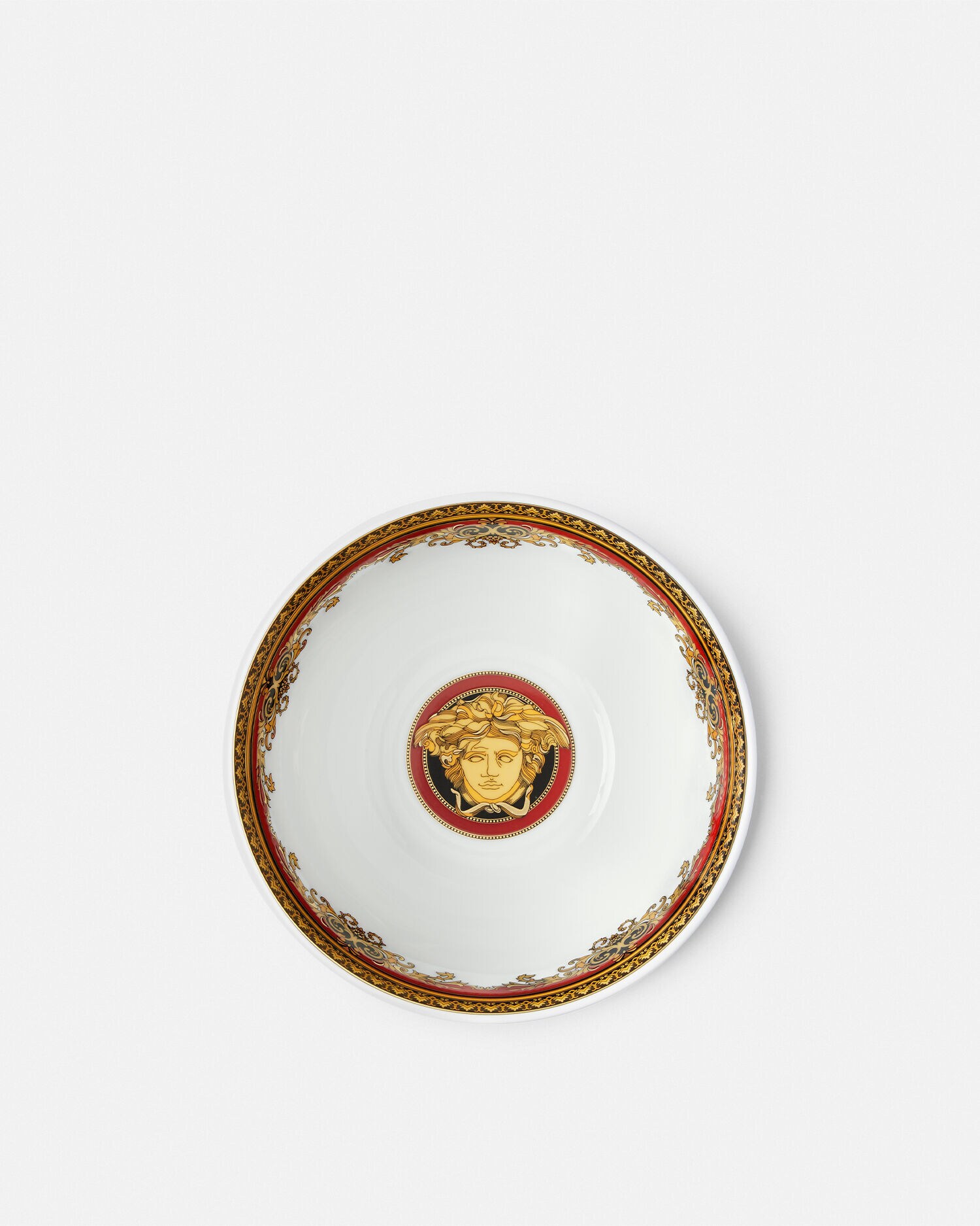 ベルサーチ　メデューサ　ガラス製ボウル メドゥーサ レッド ボウル 15.5 cm プリント | VERSACE JP