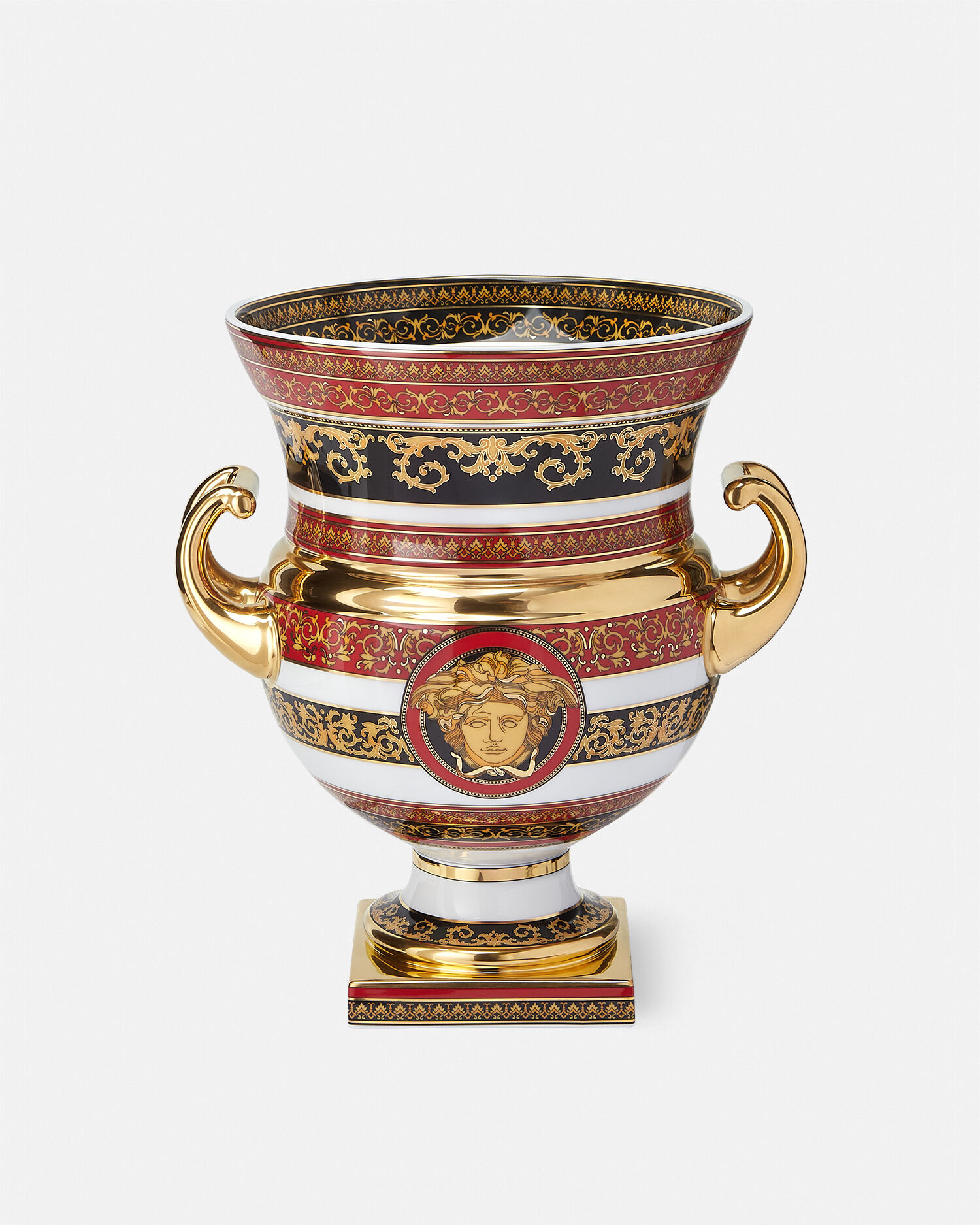 メドゥーサ レッド アンフォラ 花瓶 24.4 cm レッド,ゴールド | VERSACE JP