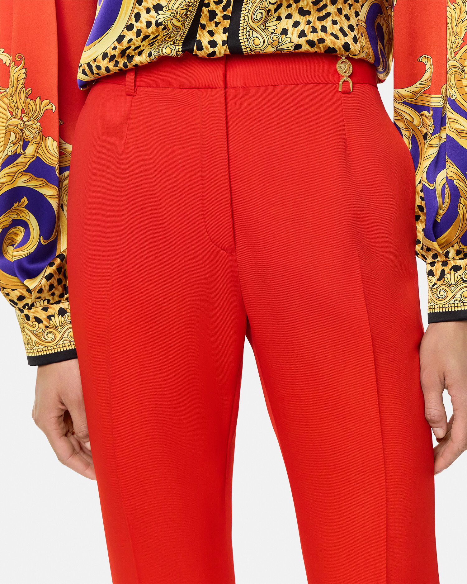 ウール パンツ DV レッド | VERSACE JP