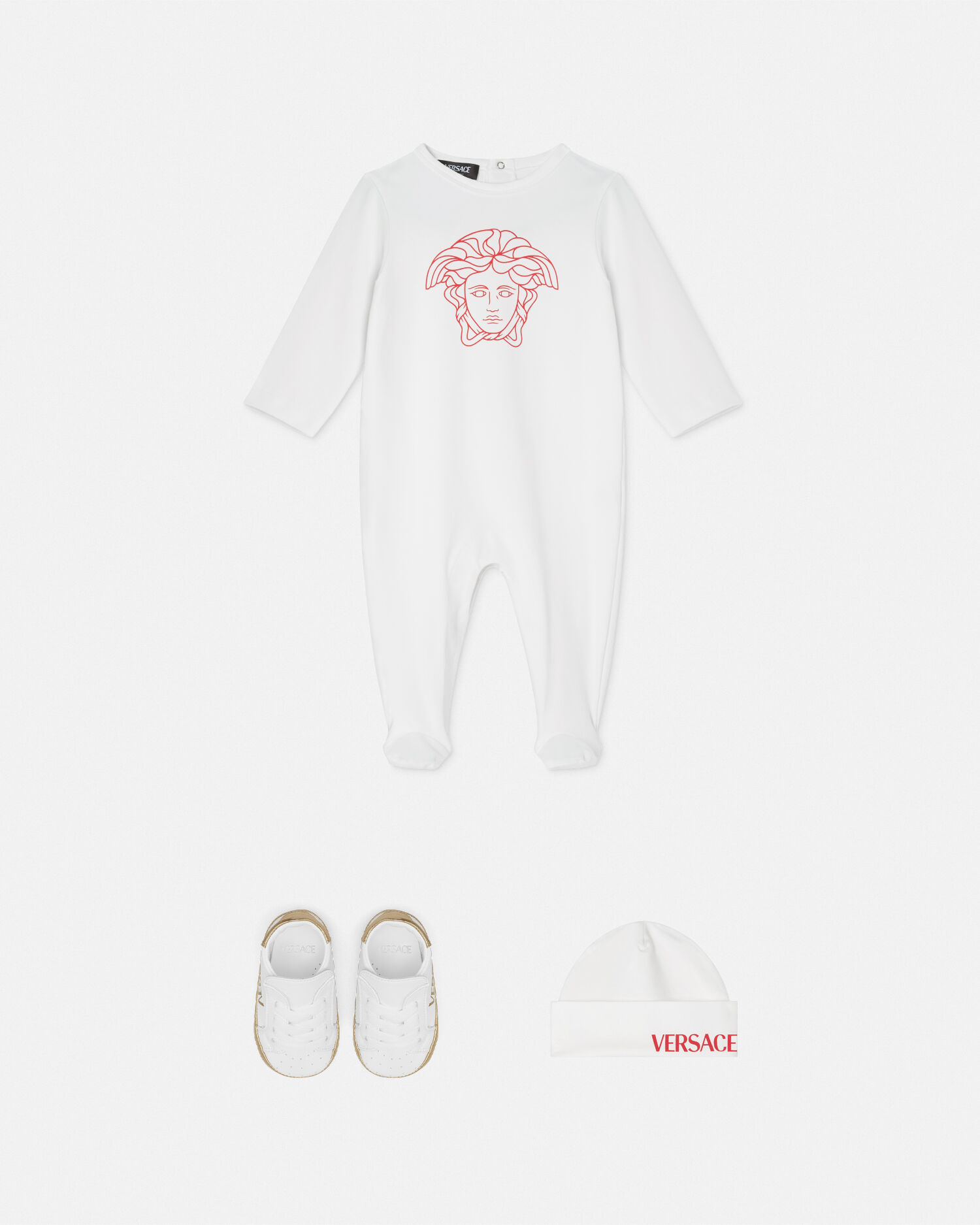 【VERSACE】ヴェルサーチェ ロゴプリントツーピーストラックスーツ110cm シルク スカーフ ネクタイ ヴェルサーチェ トレジャー プリント