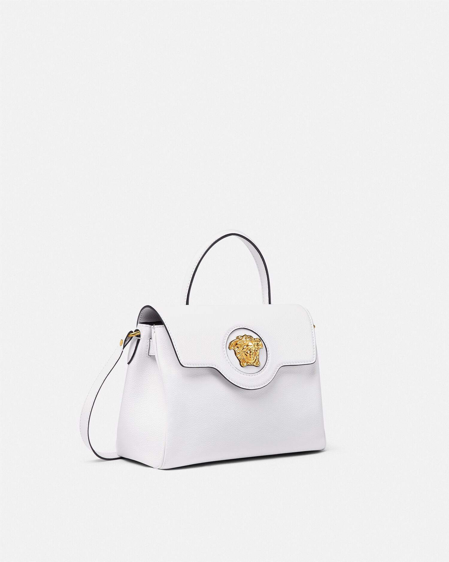 ラ メドゥーサ レザー トップハンドル ホワイト | VERSACE JP
