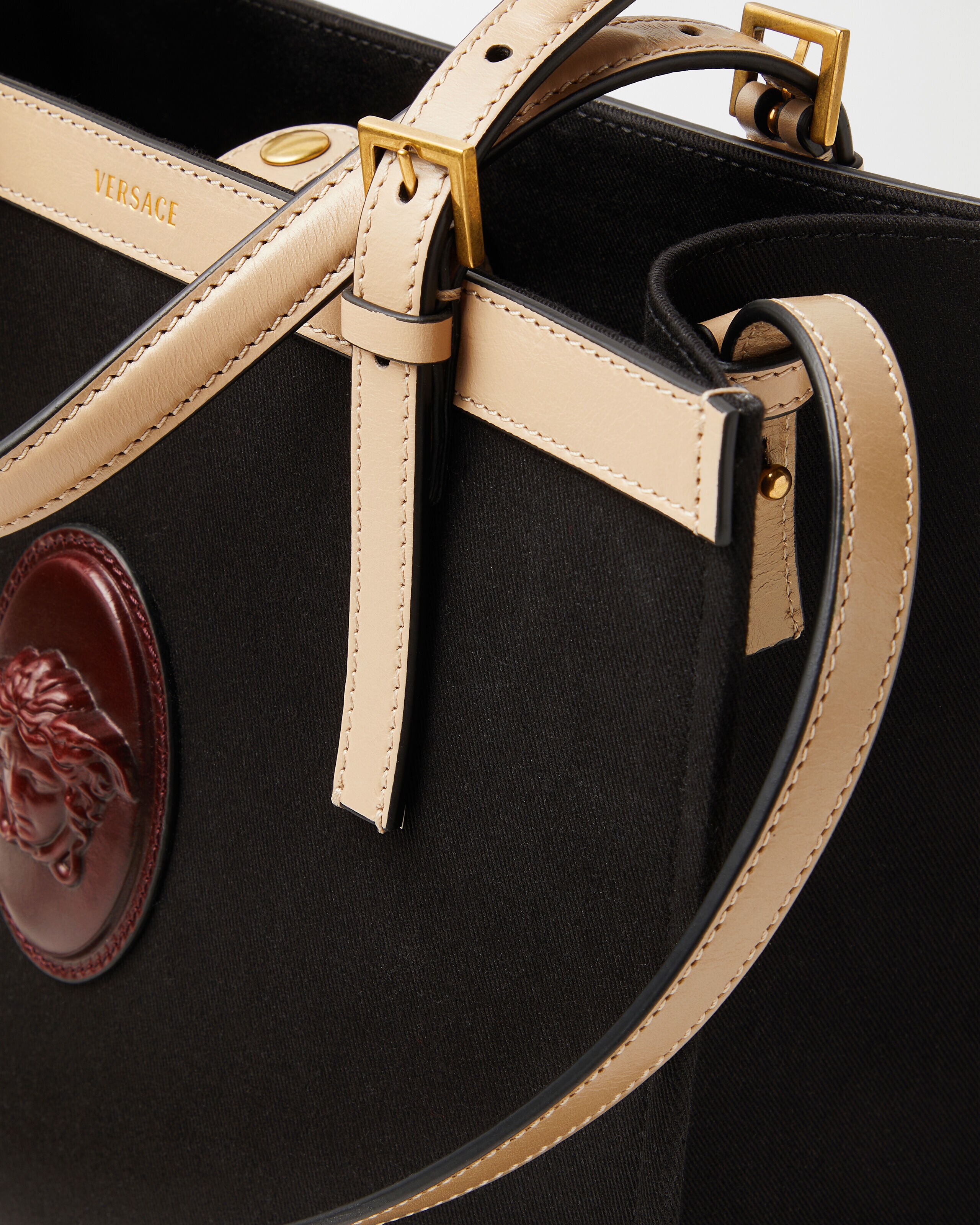 リヴィエール キャンバス トート ブラック | VERSACE JP