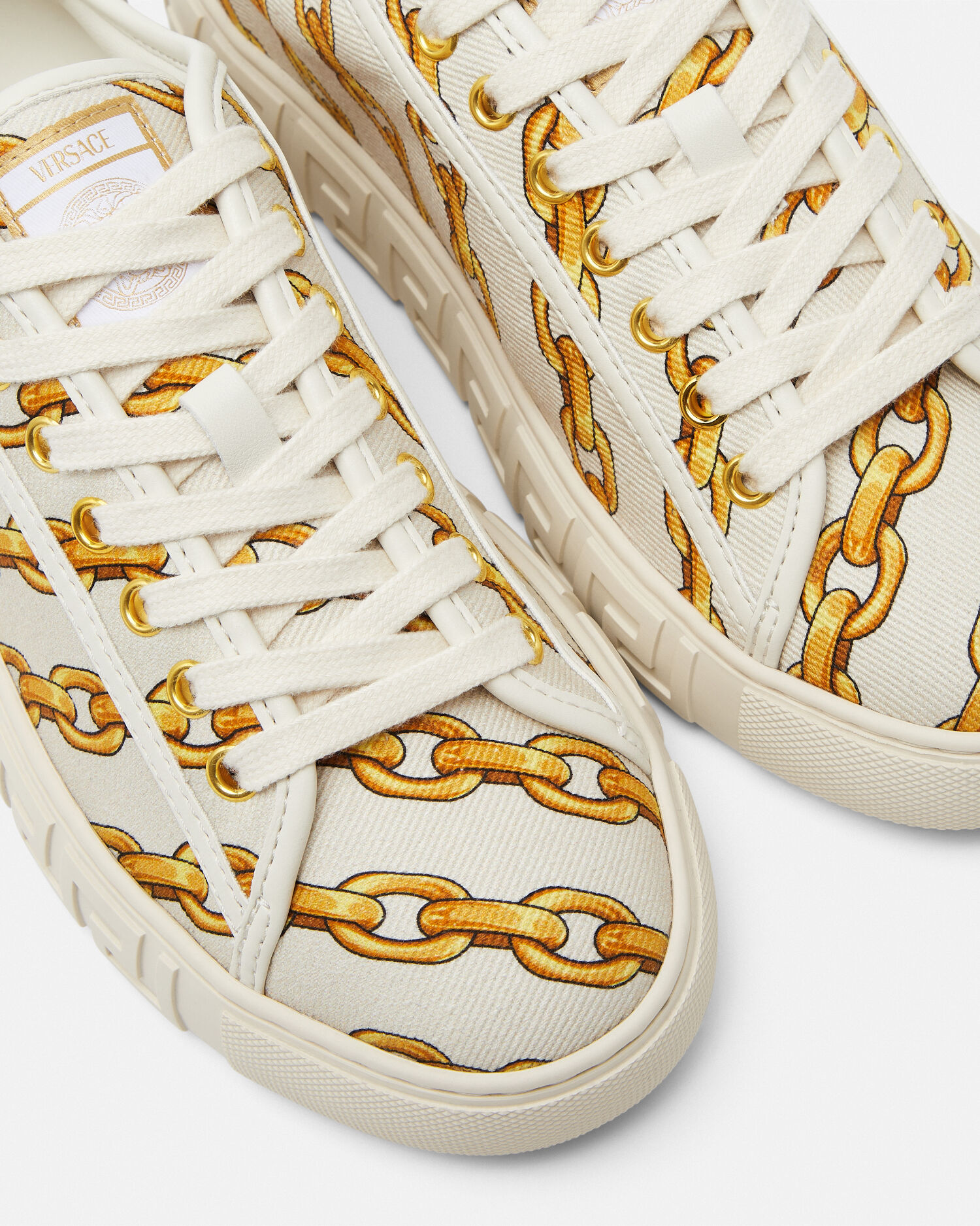 ホットマン セール スニーカー グレカ ストライプ チェーン プリント JP VERSACE | 靴