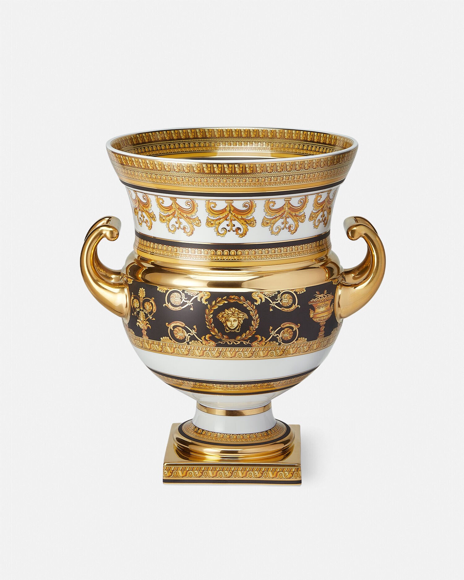 ベルサーチ花瓶、壺 I ♡ バロック アンフォラ 24.4 cm ホワイト,ゴールド | VERSACE JP
