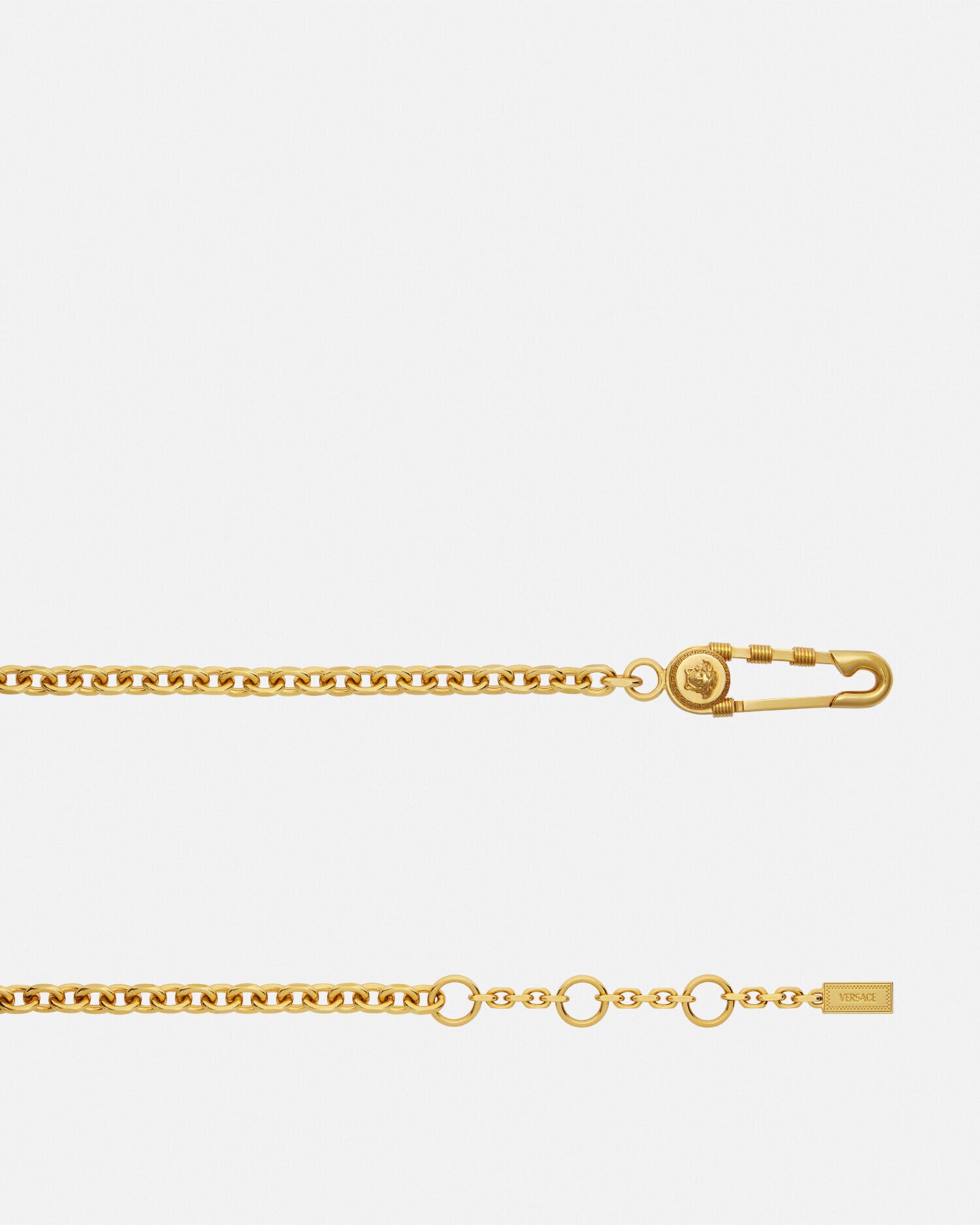 セーフティー ピン チェーン ベルト 1.5 cm | VERSACE JP