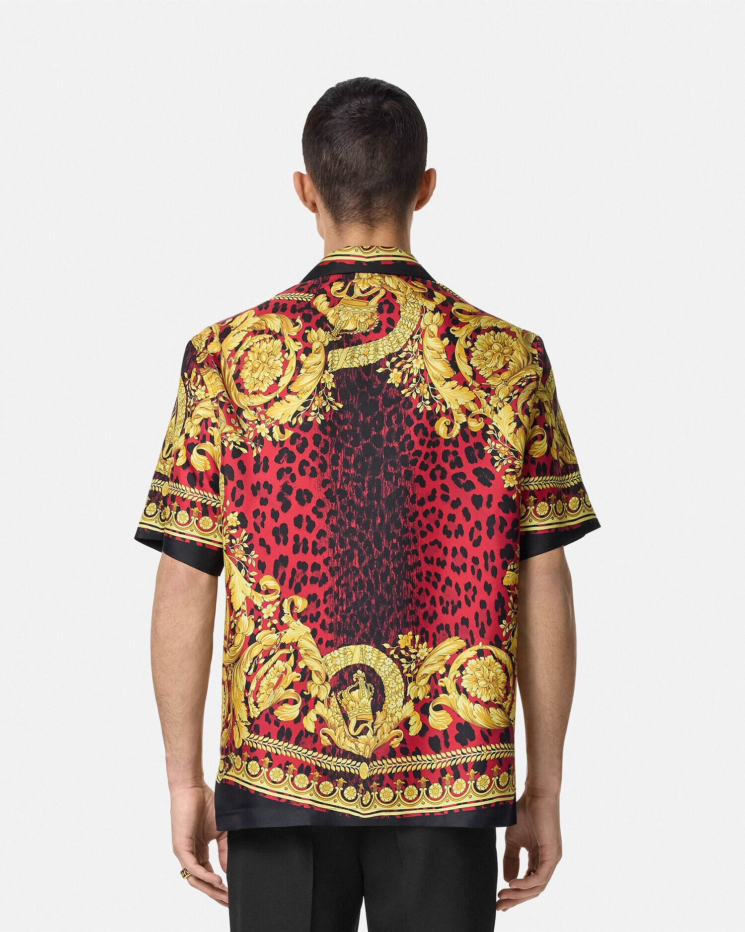 ワイルド バロッコ イリュージョン シルクシャツ レッド,プリント | VERSACE JP