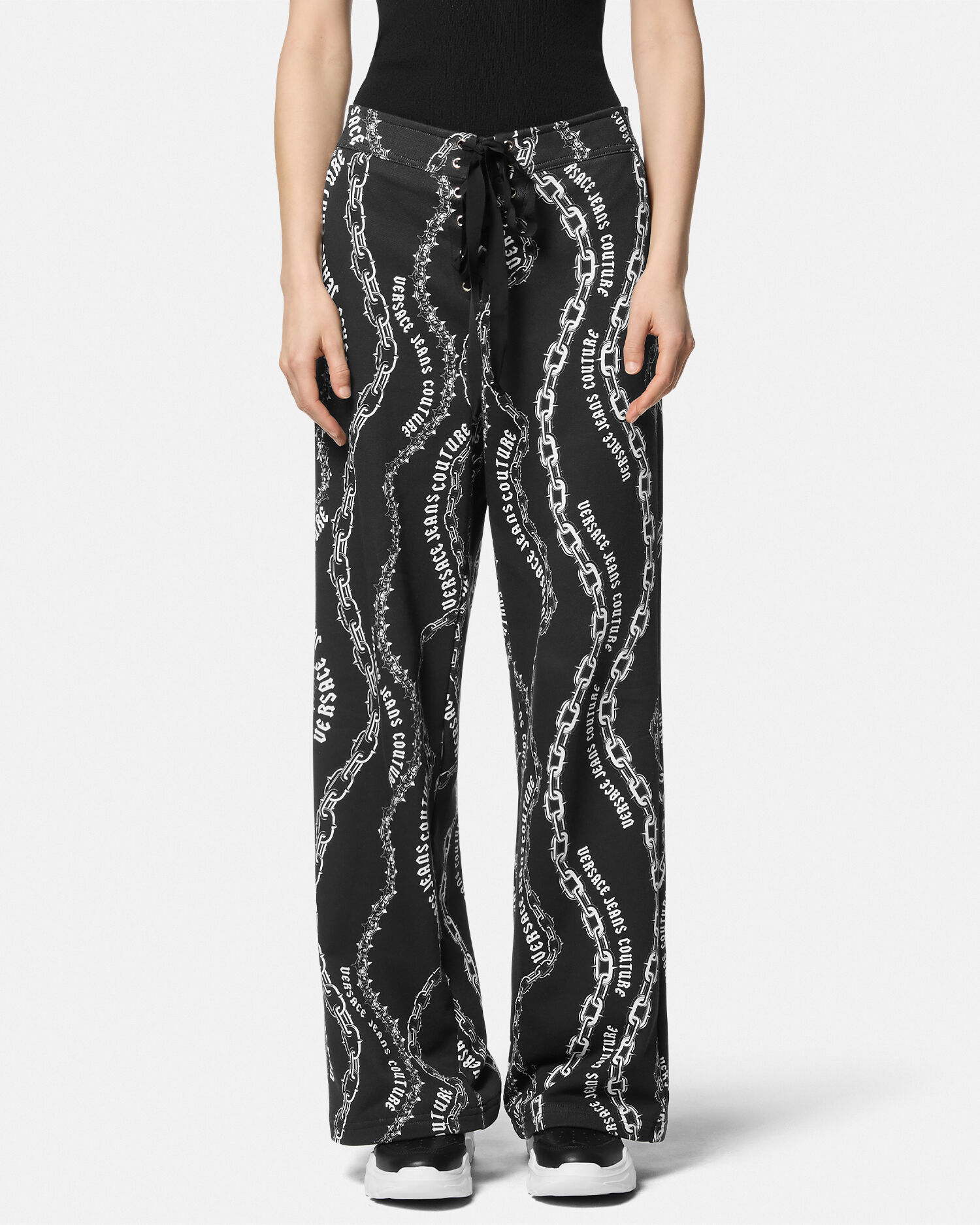 チェーン クチュール レースアップ スウェットパンツ | VERSACE JP