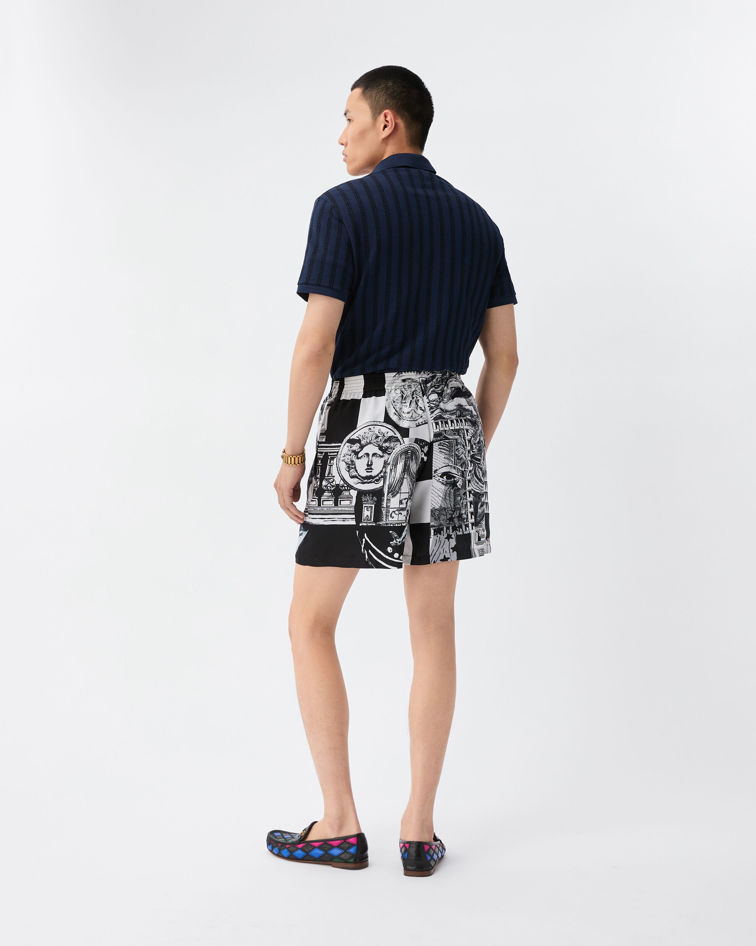 プリント シルク ツイル ショートパンツ | VERSACE JP