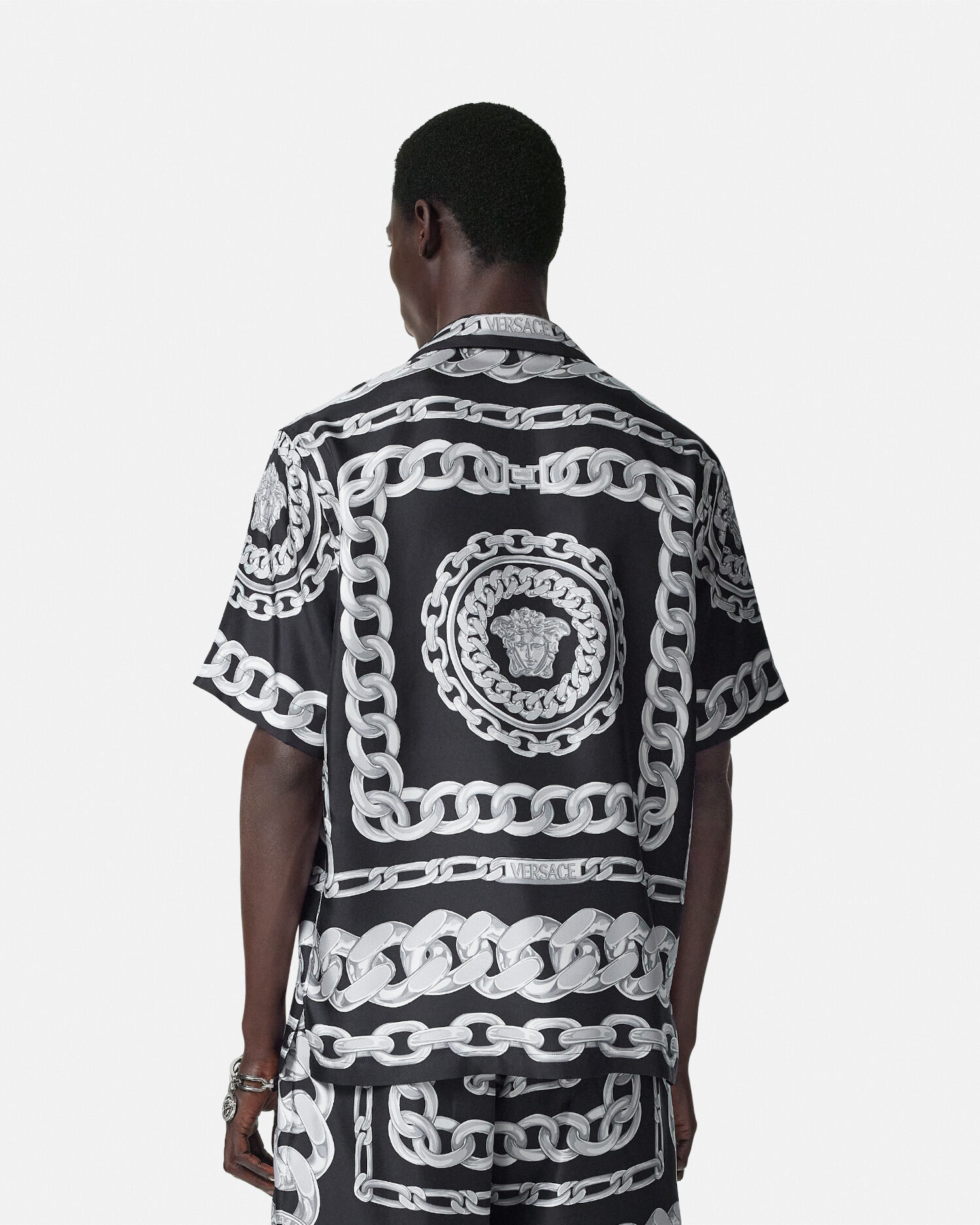 シルク シャツ メドゥーサ チェーン | VERSACE JP