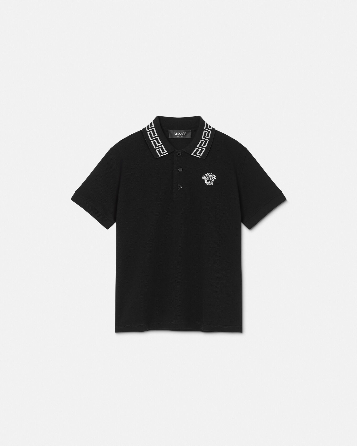 スペシャル特典 ポロシャツ グレカ キッズ ブラック | VERSACE JP トップス