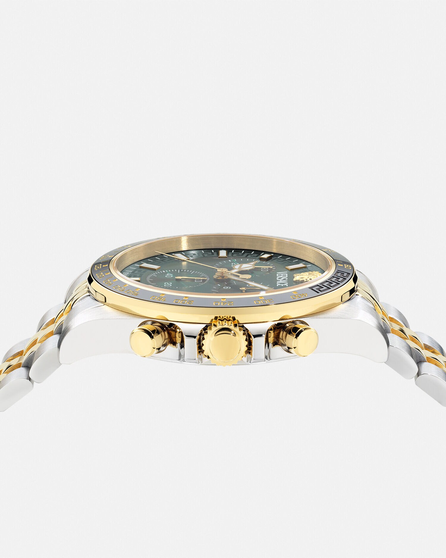 ウォッチ グレカ クロノ ウェーブ シルバー,グリーン | VERSACE JP