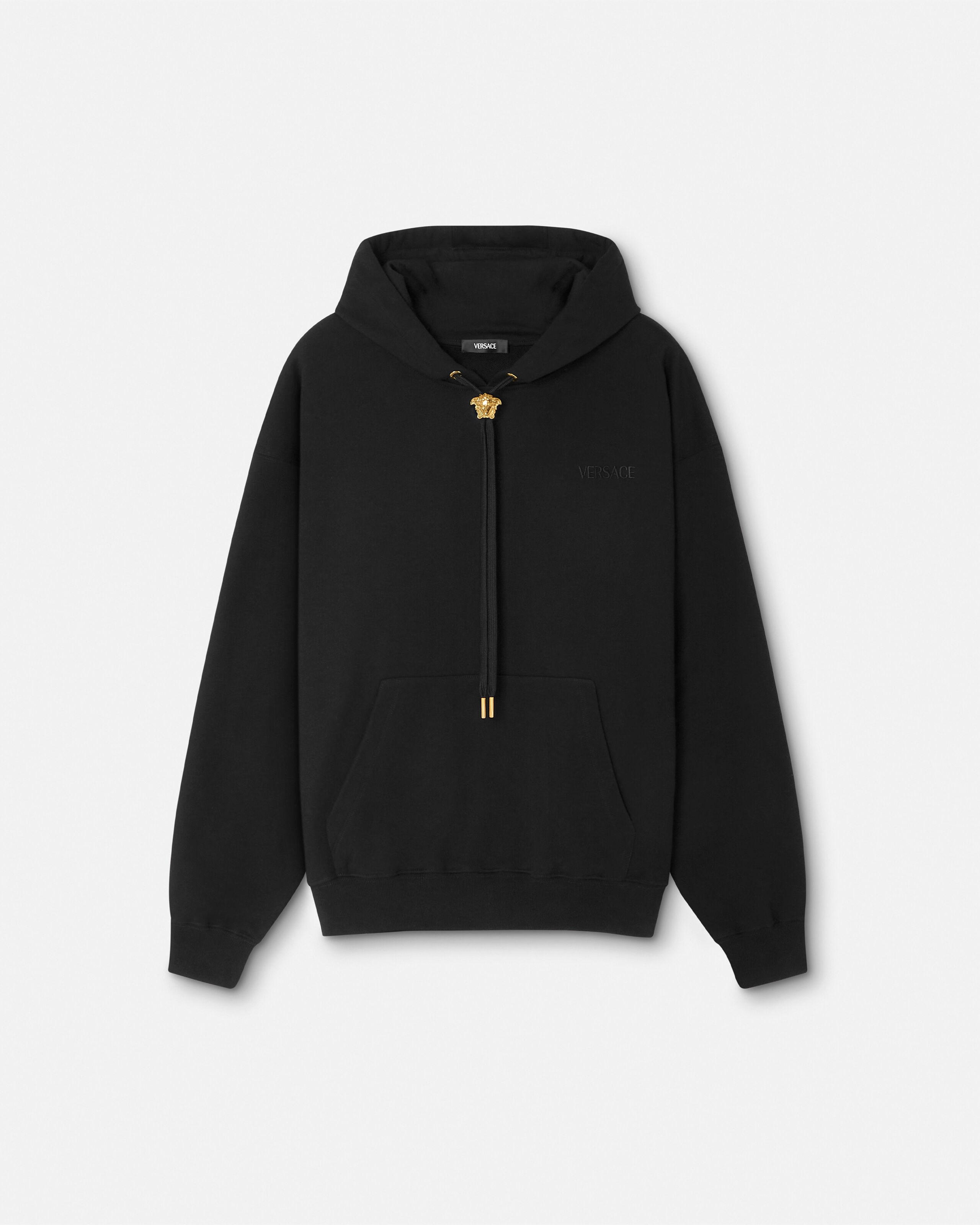 J78 Sサイズ ヴェルサーチェ イタリア製 パーカー ブラック メンズ メンズ デザイナー スウェットシャツ & パーカー | ヴェルサーチェ 日本